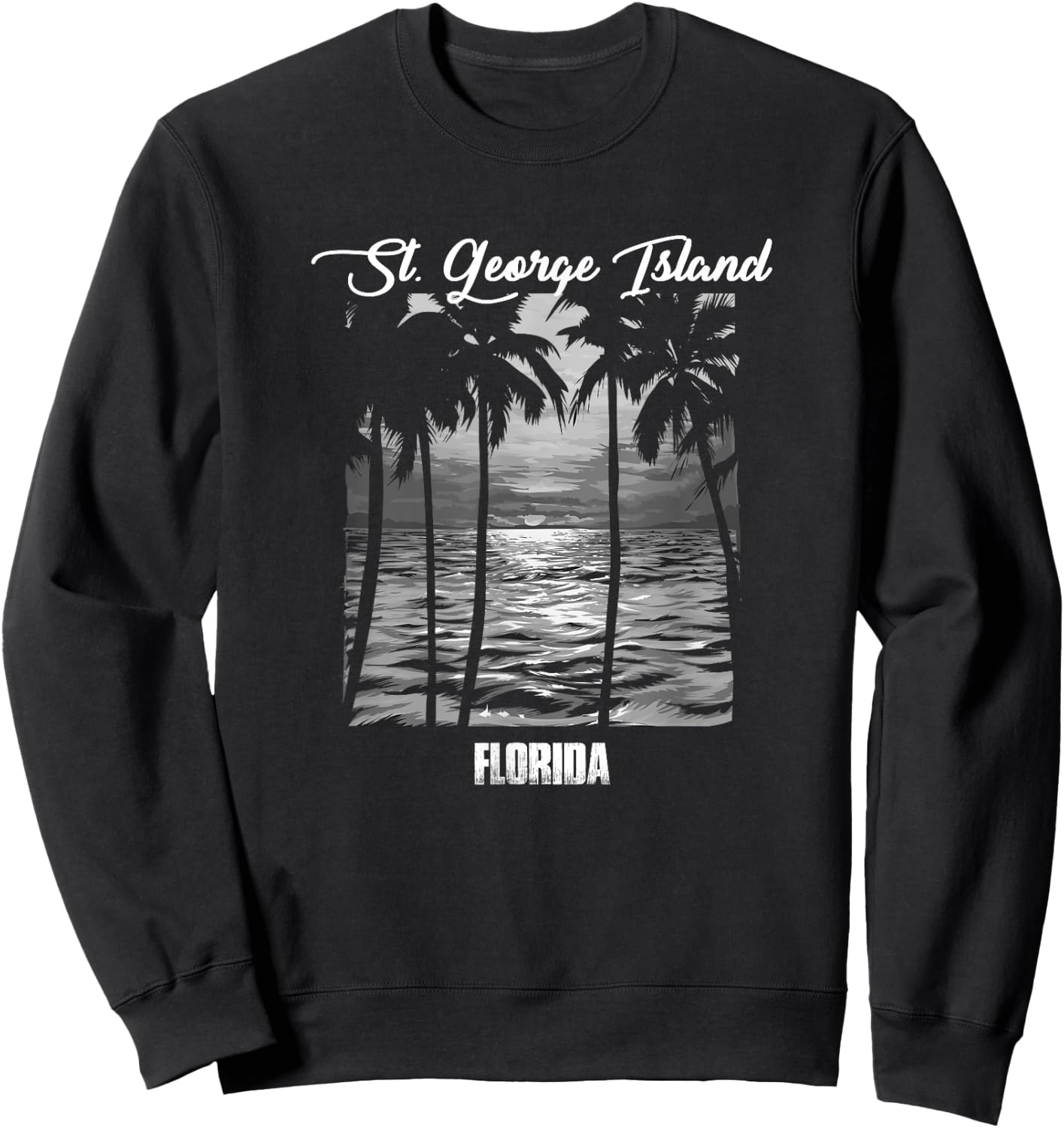 St. George Island Souvenir - Florida Reminder Sweatshirt - Sweatshirt | Black