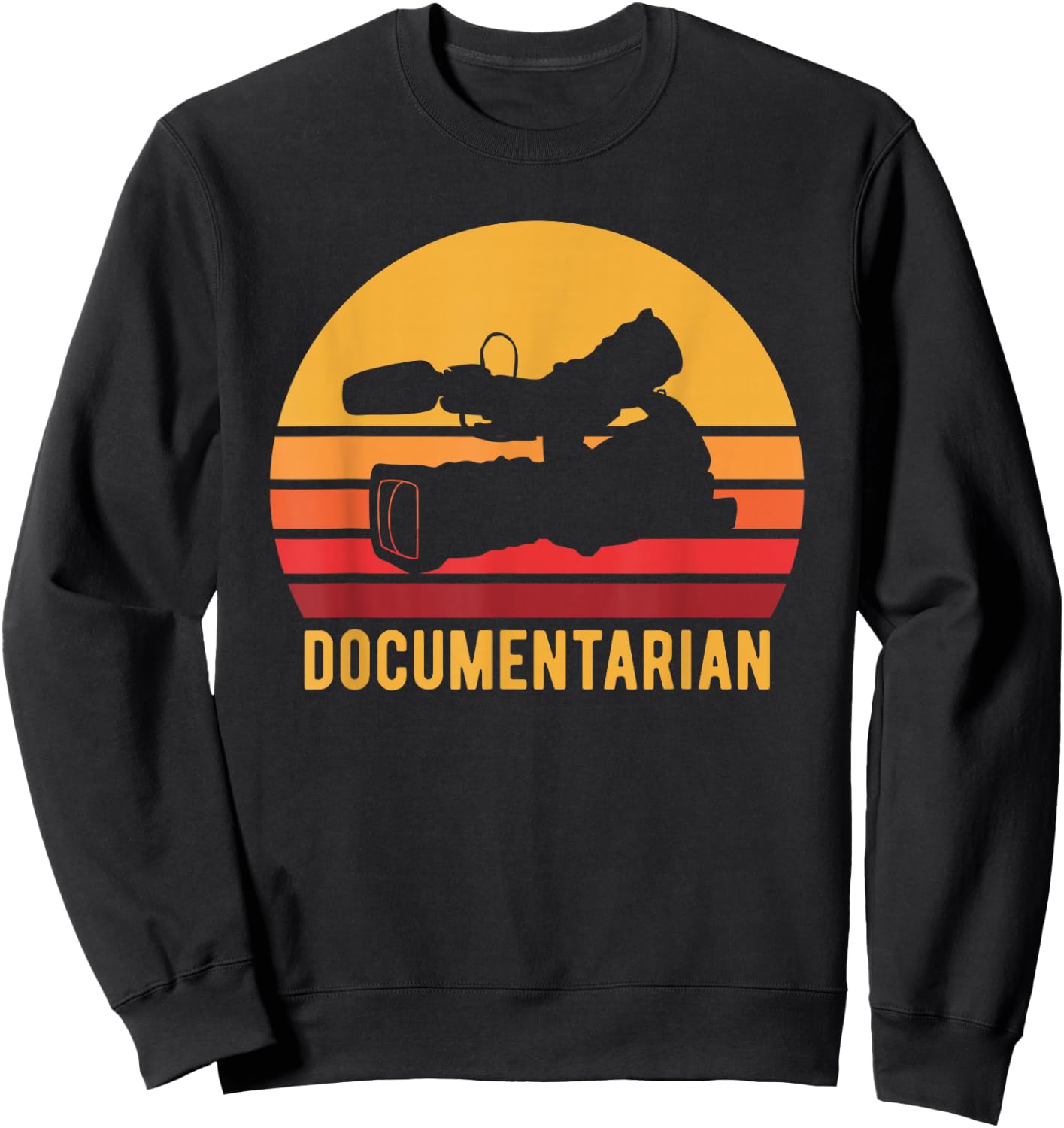Retro Documentarian Filmmaking Camera Documentary Filmmaker Sweatshirt - Sweatshirt | Black
