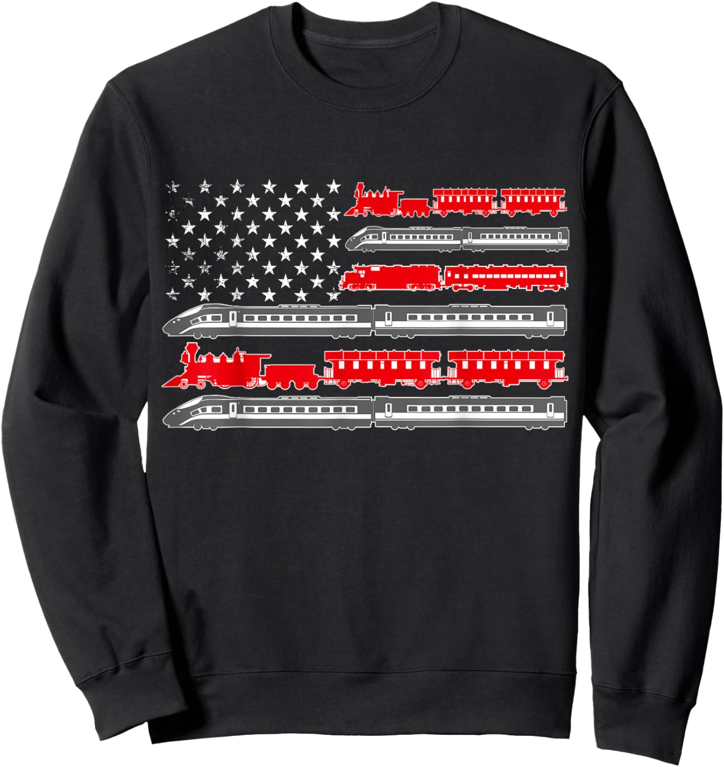 Train Railroad Dad Engine Conductor Fathers Day Model Trains Sweatshirt - Sweatshirt | Black
