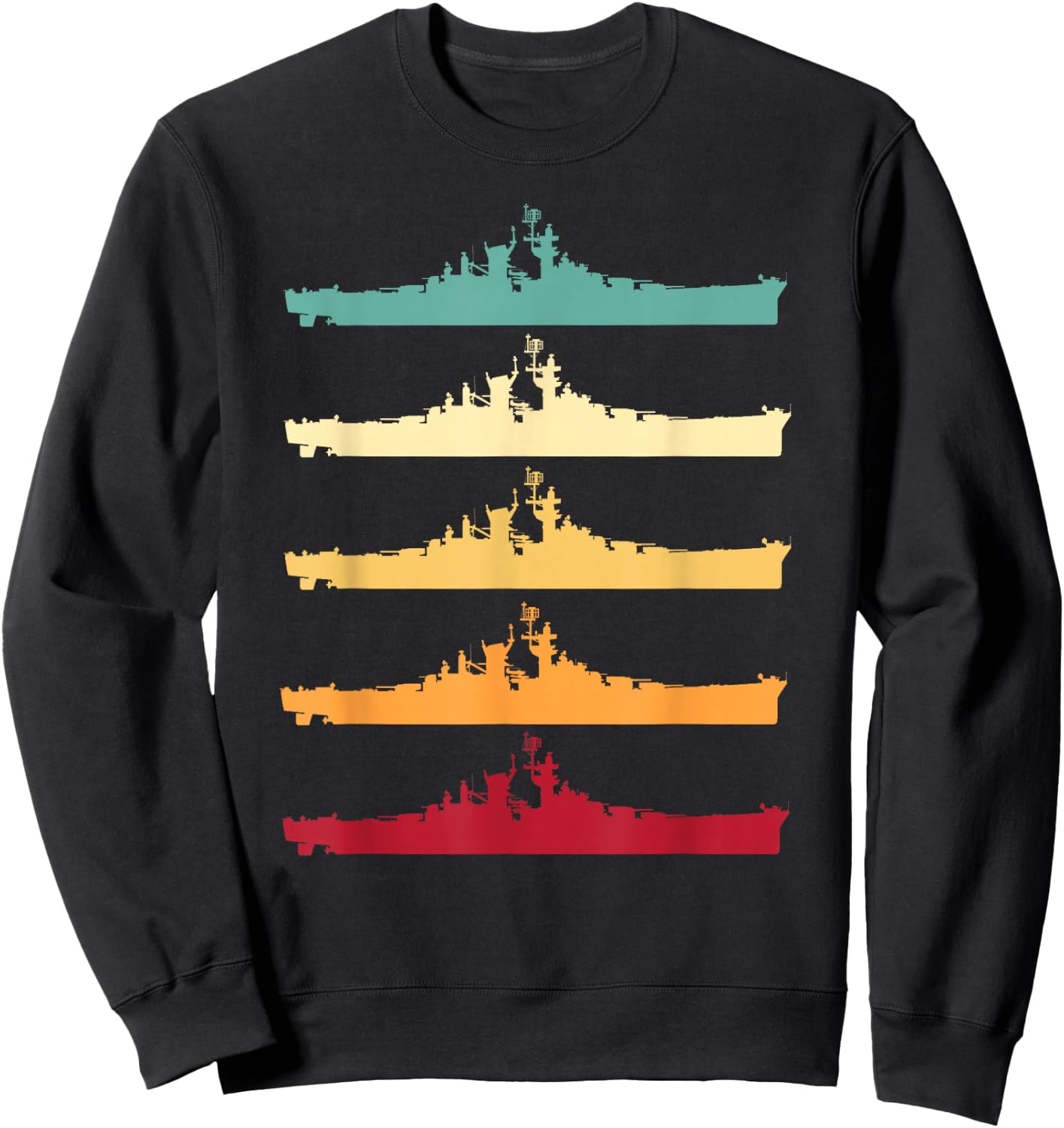Vintage USS Alaska CB-1 Battleship Sweatshirt - Sweatshirt | Black