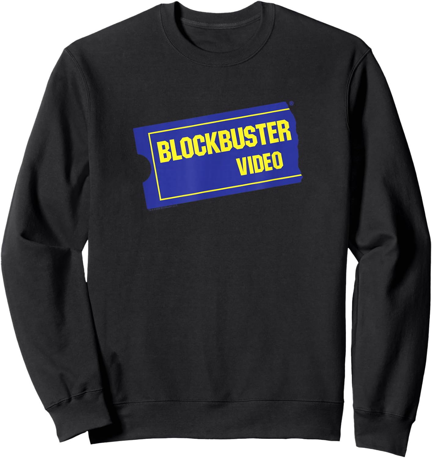 Blockbuster Vintage Ticket Logo Retro Video Rental Store Sweatshirt - Sweatshirt | Black