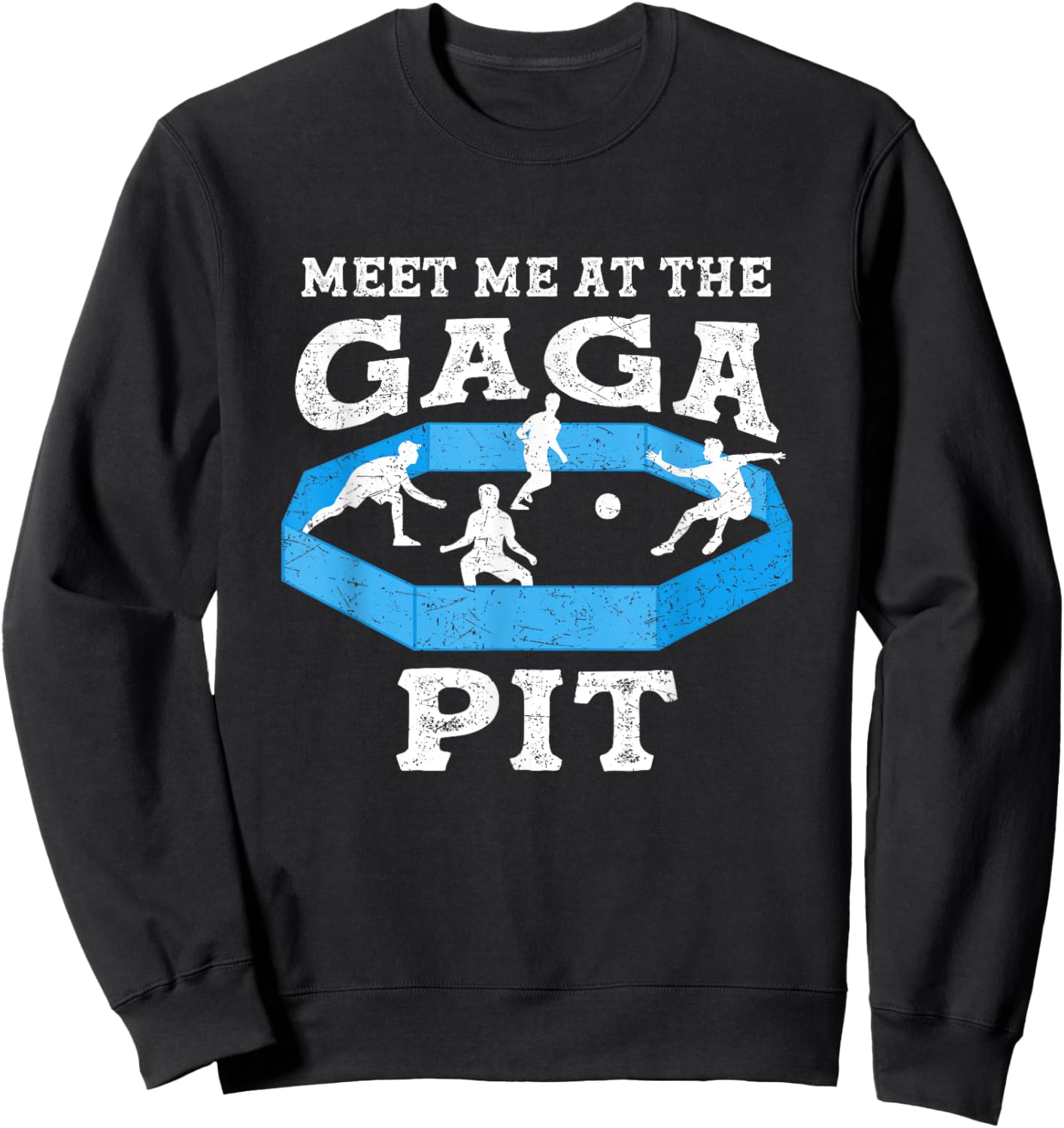 Meet Me At The Gaga Pit Dodgeball Costume Kids Gaga Ball Sweatshirt - Sweatshirt | Black