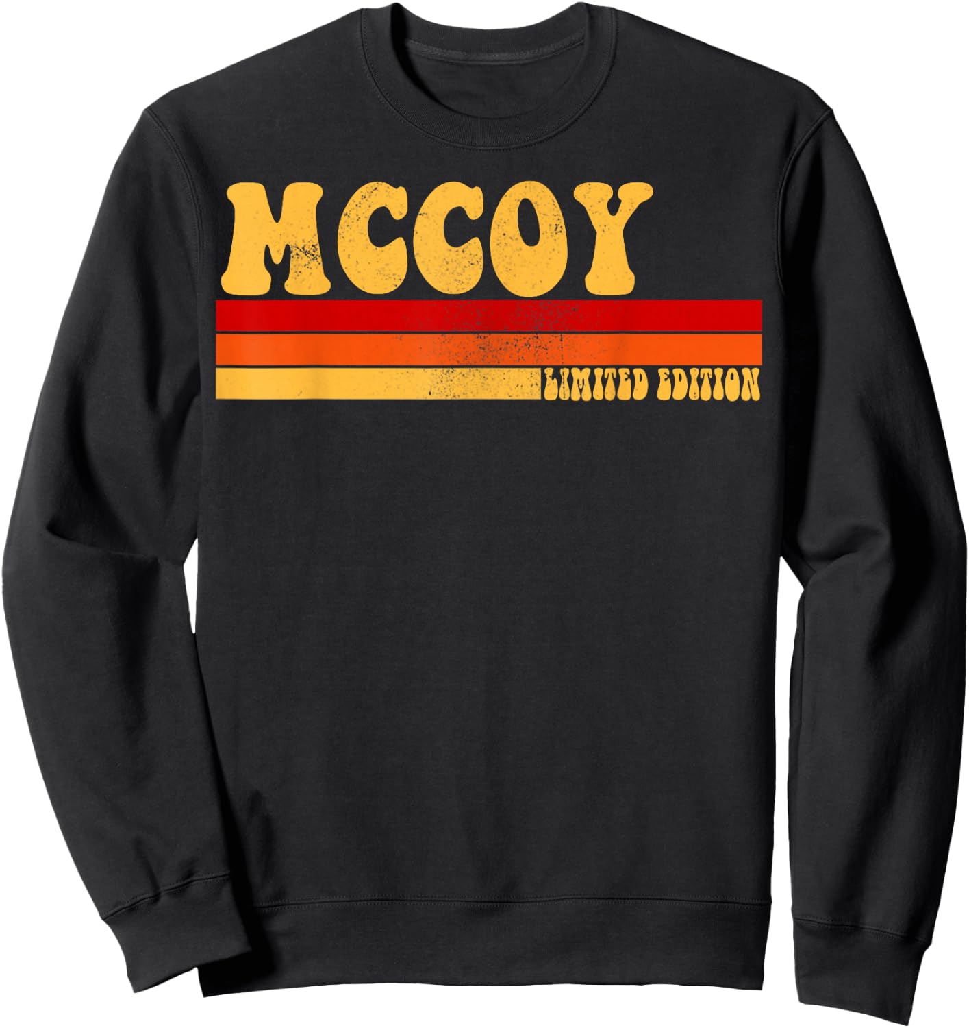 MCCOY Name Personalized Idea Men Retro Vintage MCCOY Sweatshirt - Sweatshirt | Black