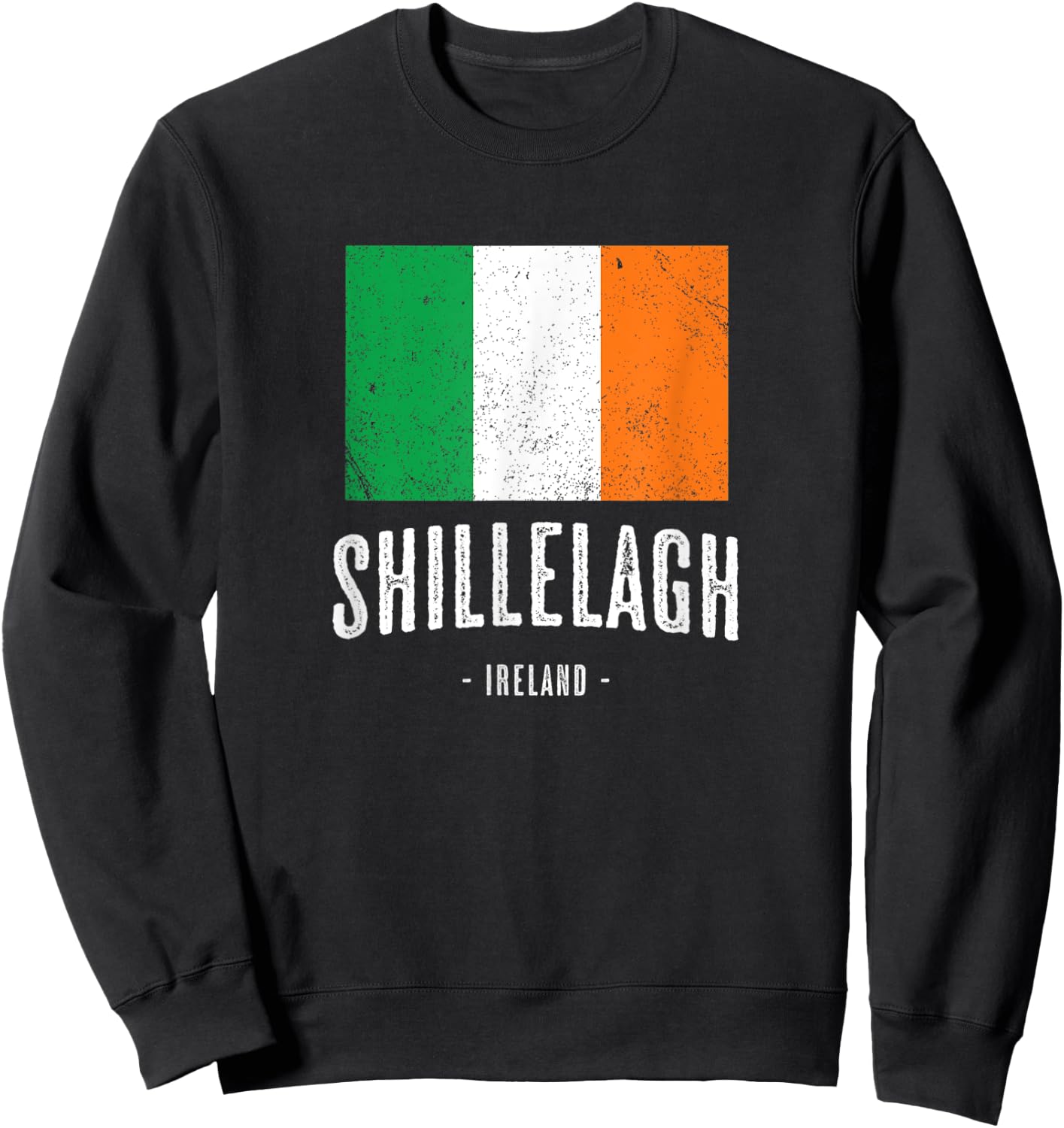 City of SHILLELAGH Ireland | Men Women Kids Irish Flag Merch Sweatshirt - Sweatshirt | Black