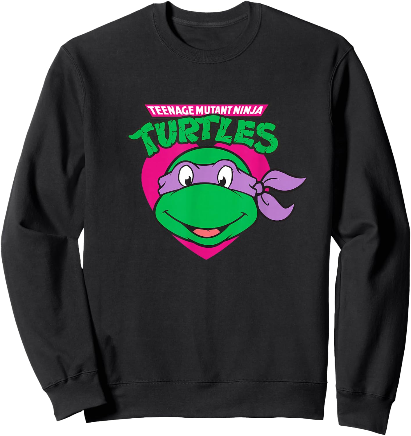 Teenage Mutant Ninja Turtles Valentine's Day Donatello Face Sweatshirt - Sweatshirt | Black