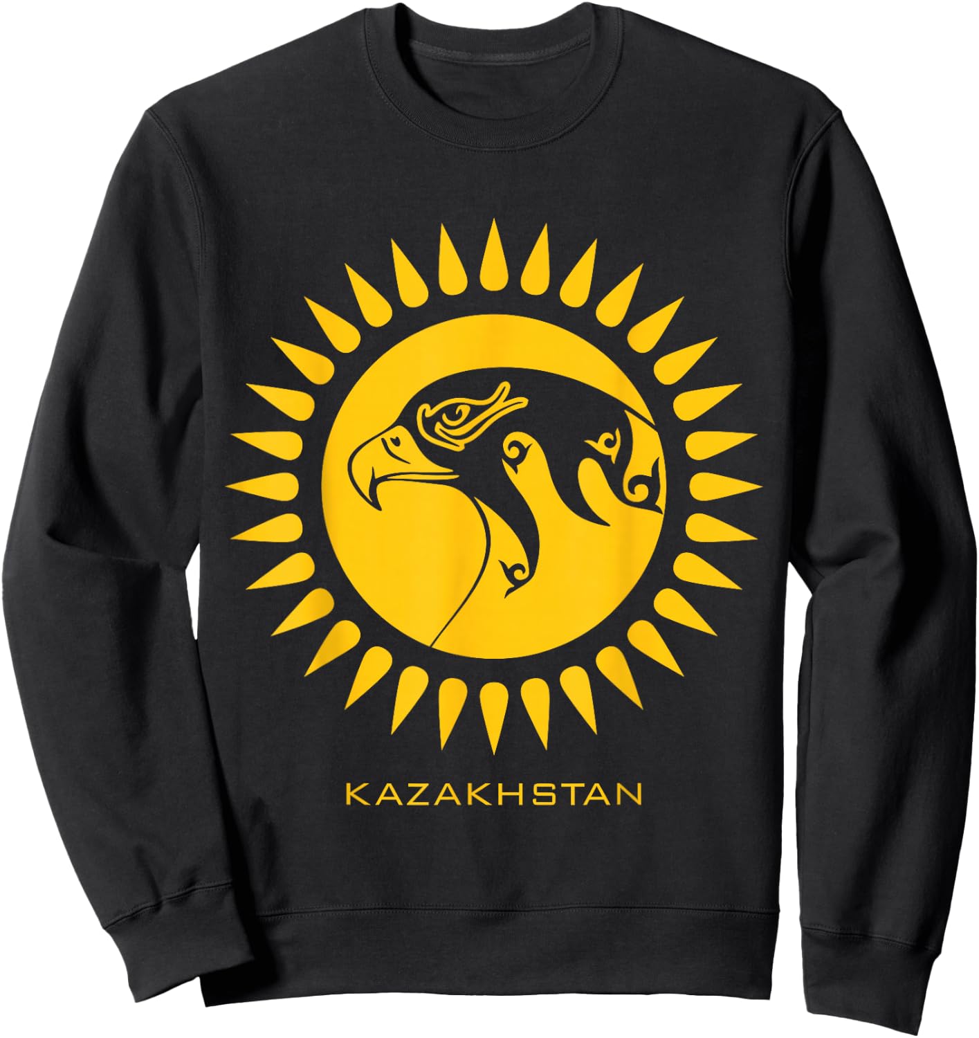 Republic of Kazakhstan Qazaqstan Kazakhian Flag Sweatshirt - Sweatshirt | Black