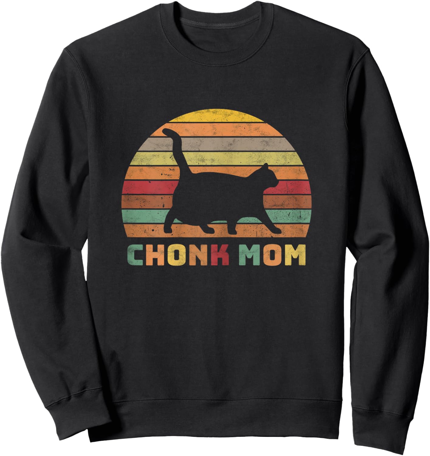 Funny Chonk Scale Cat Meme Memes Sweatshirt - Sweatshirt | Black