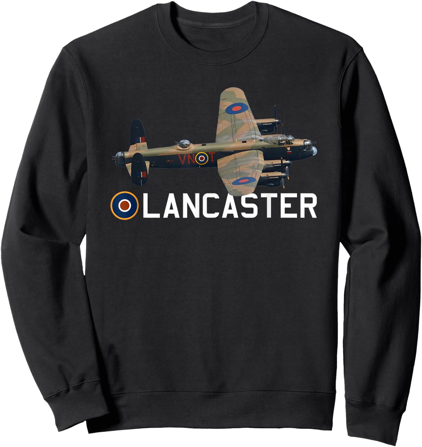 Avro Lancaster Bomber RAF WW2 Aeroplane Aircraft Plane Sweatshirt - Sweatshirt | Black