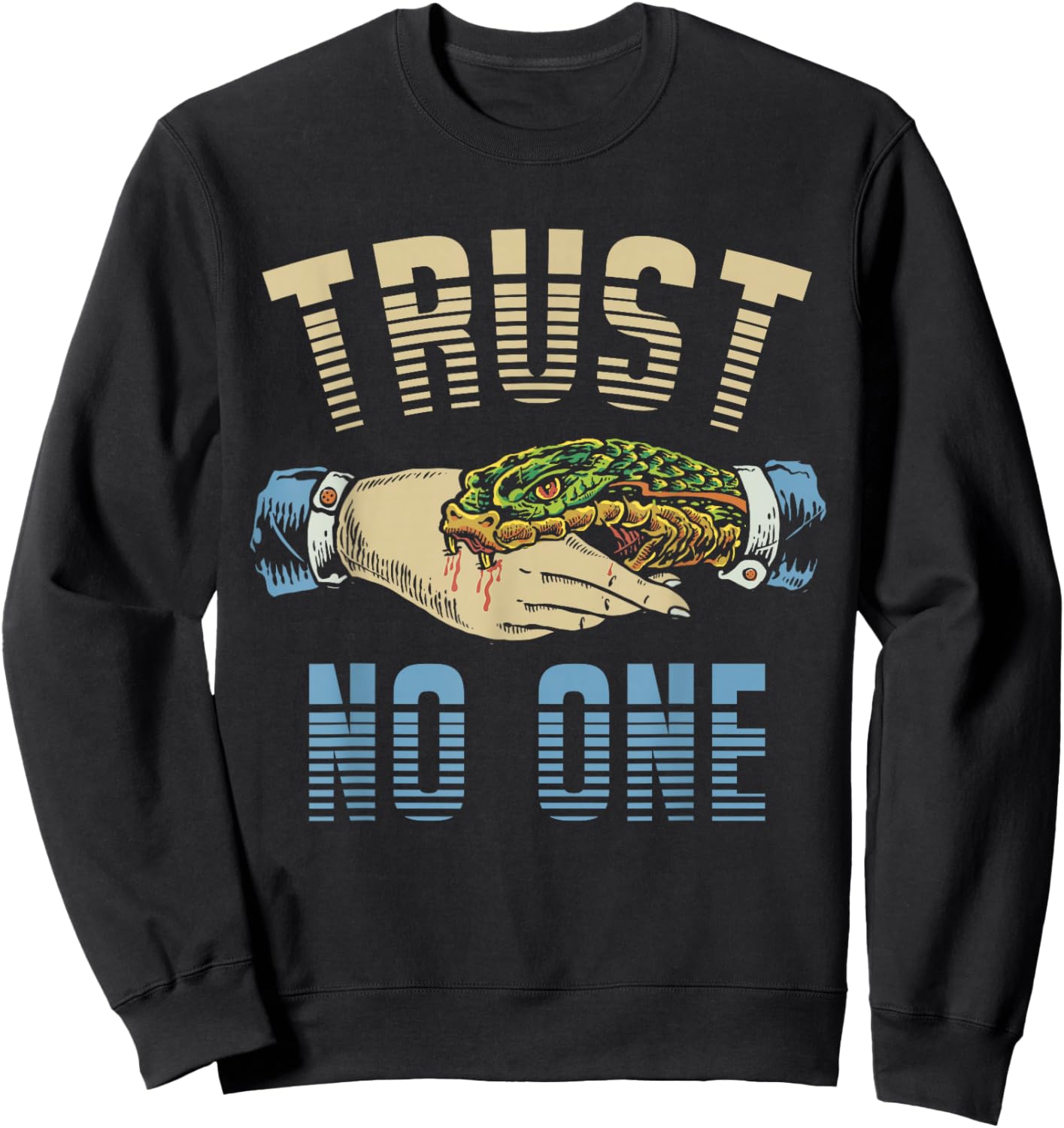 Trust no One - Snake Bite Sweatshirt - Sweatshirt | Black