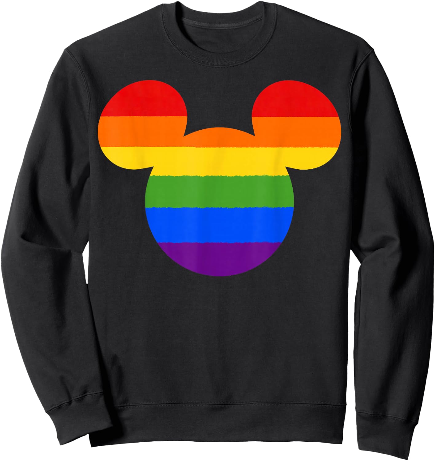 Disney Mickey and Friends Mickey Rainbow Fill Small Sweatshirt - Sweatshirt | Black