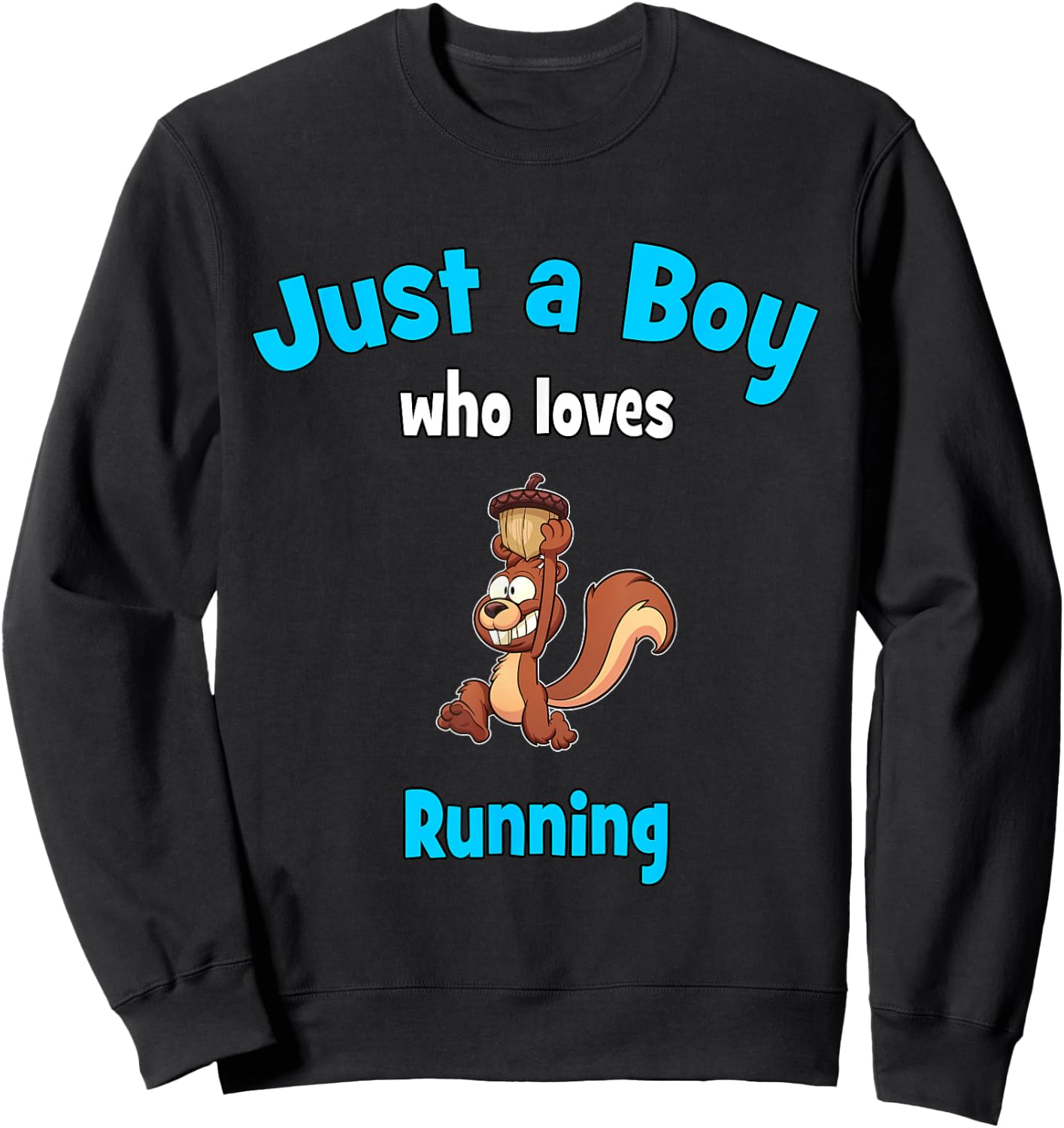 Running for Boys | Kids Running Sweatshirt - Sweatshirt | Black