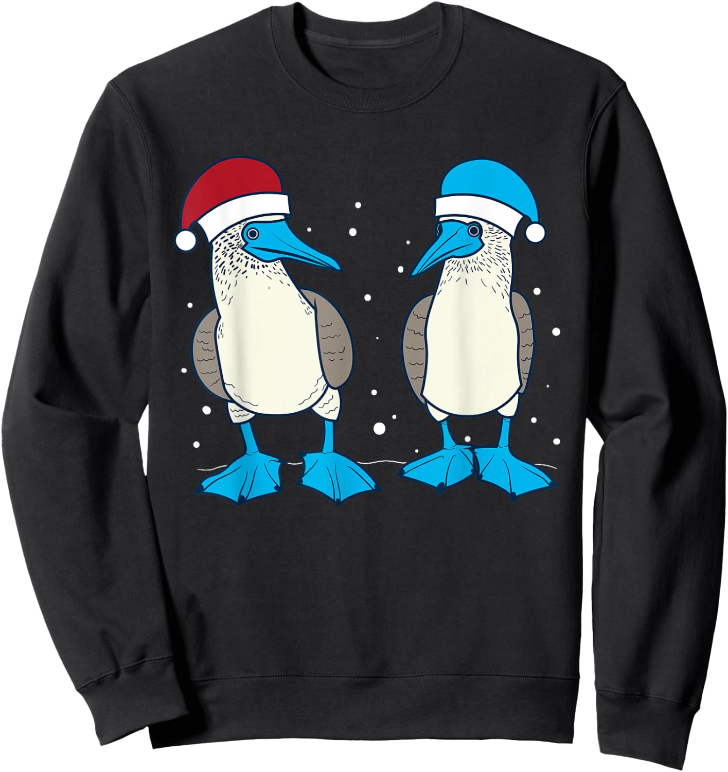 Seabirds Blue Footed Booby Bird Galapagos Islands Christmas Sweatshirt - Sweatshirt | Black