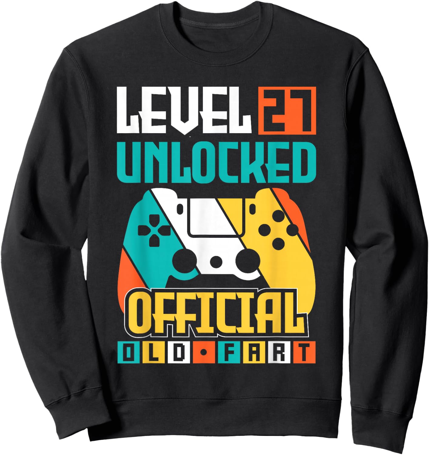 Unlocked Level 27 Birthday Boy Video Game Controller Sweatshirt - Sweatshirt | Black