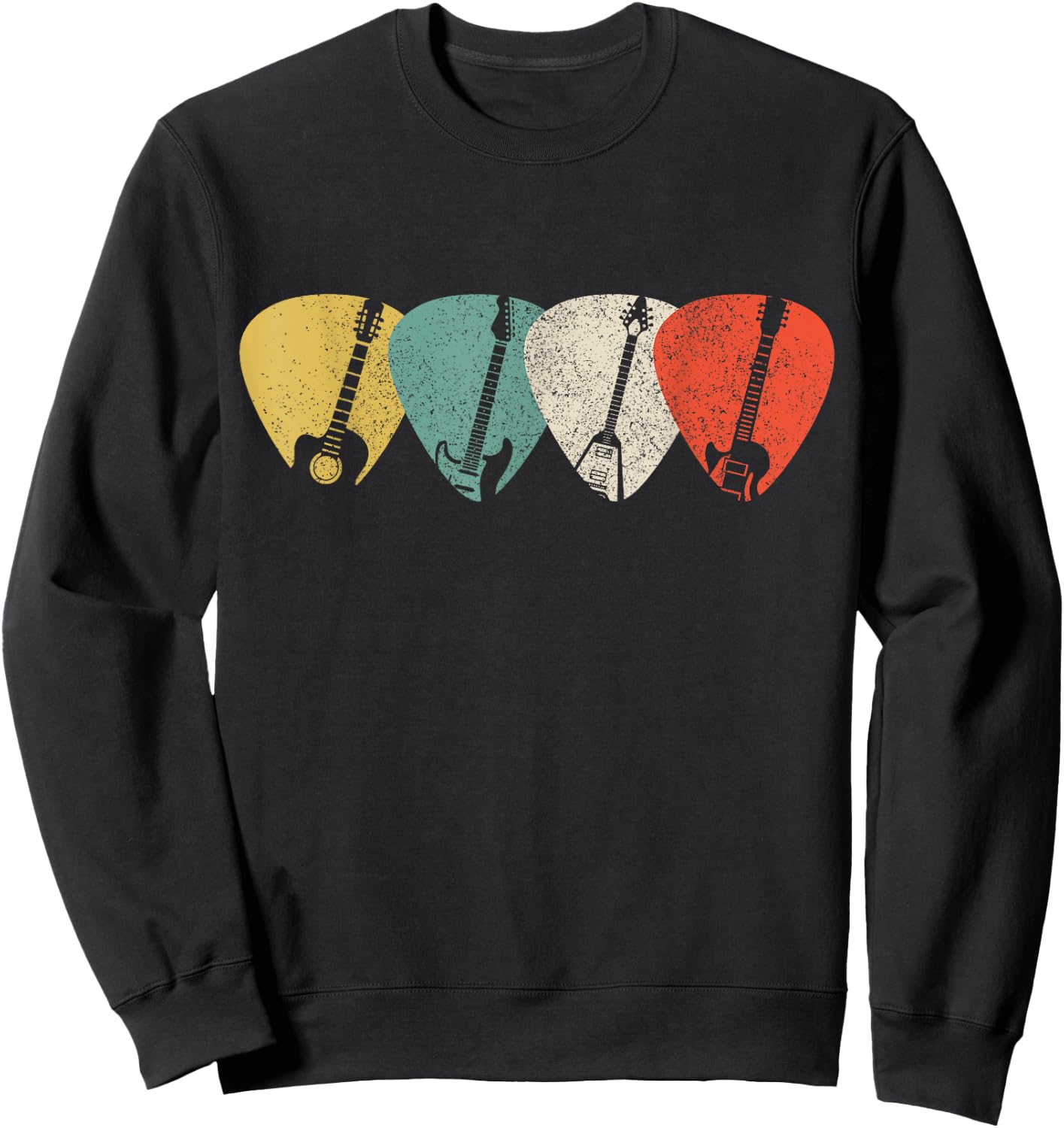 Gitarre - Apparel & Geschenke Guitar Music Vintage Musician Sweatshirt - Sweatshirt | Black