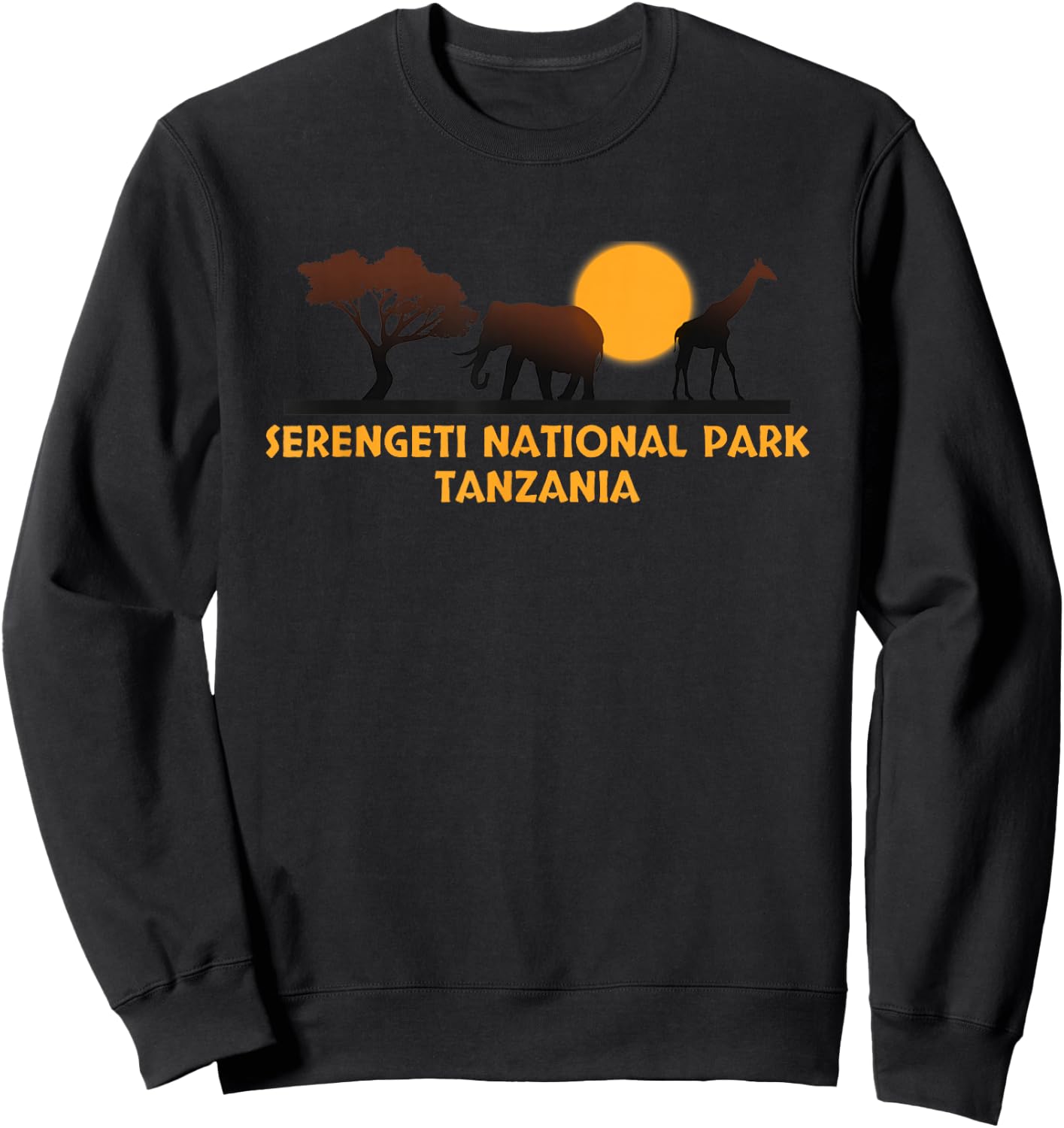 Serengeti National Park Tanzania , Grey, Small Sweatshirt - Sweatshirt | Black