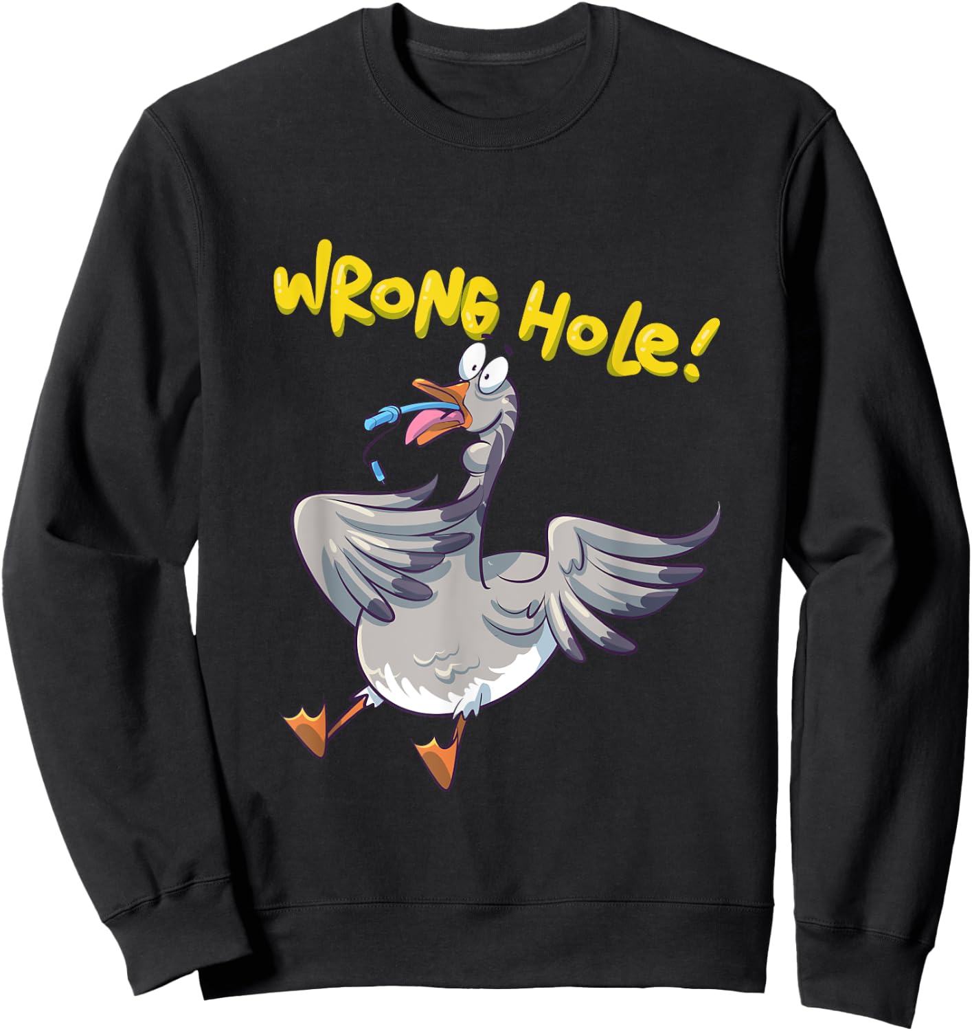 Funny Anesthesia tubed then goose humorous anesthesia gift Sweatshirt - Sweatshirt | Black