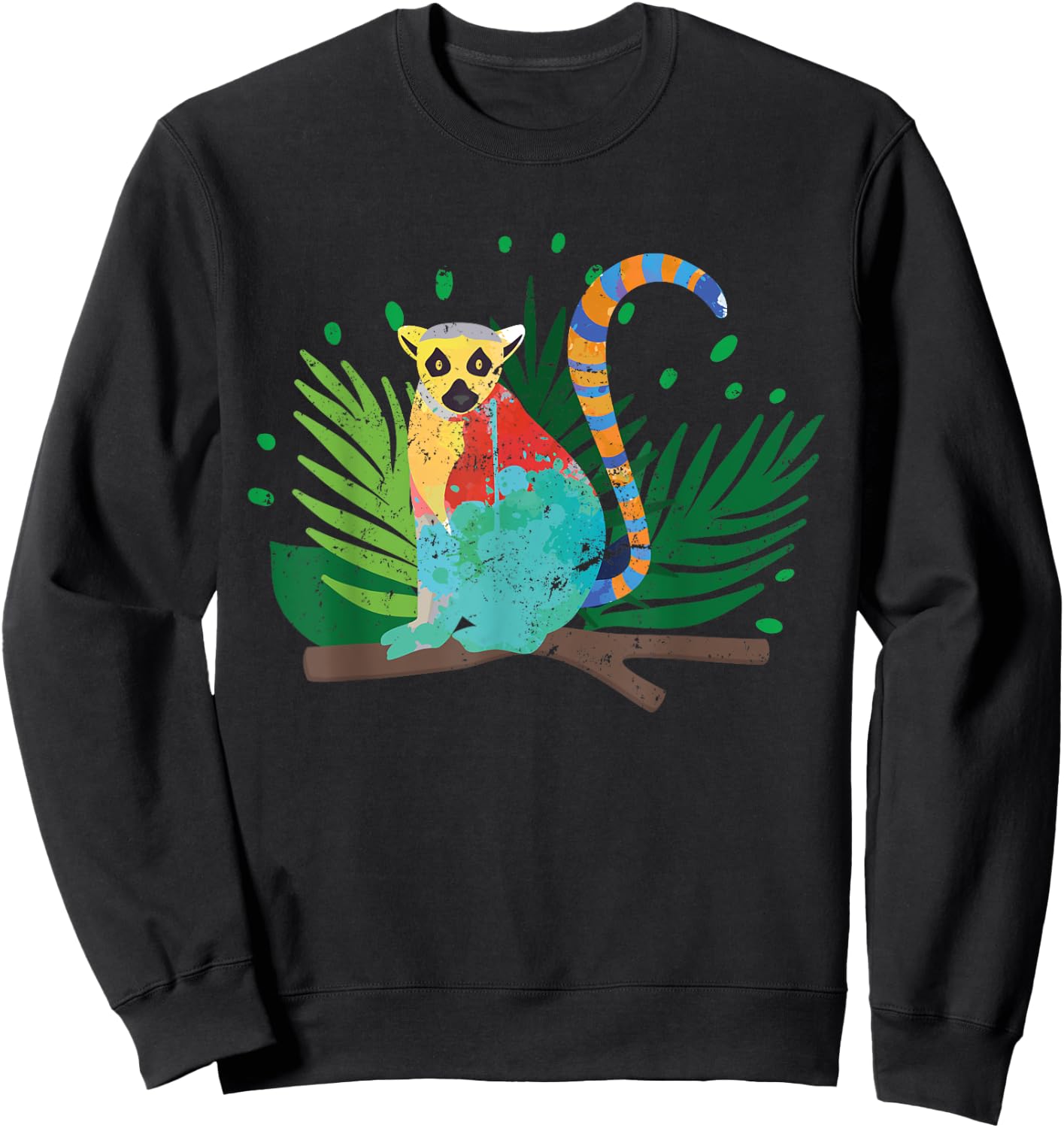 Madagascar Animal Lemur Sweatshirt - Sweatshirt | Black