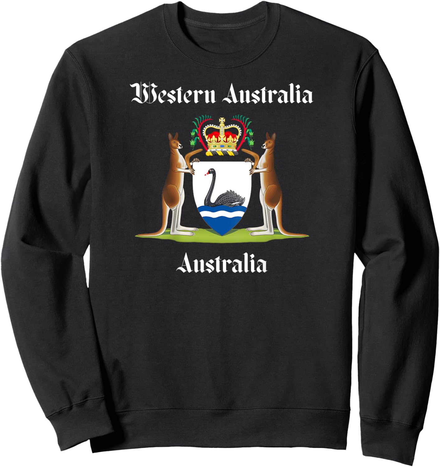 BACK PRINT - Coat of Arms - Western Australia Sweatshirt - Sweatshirt | Black