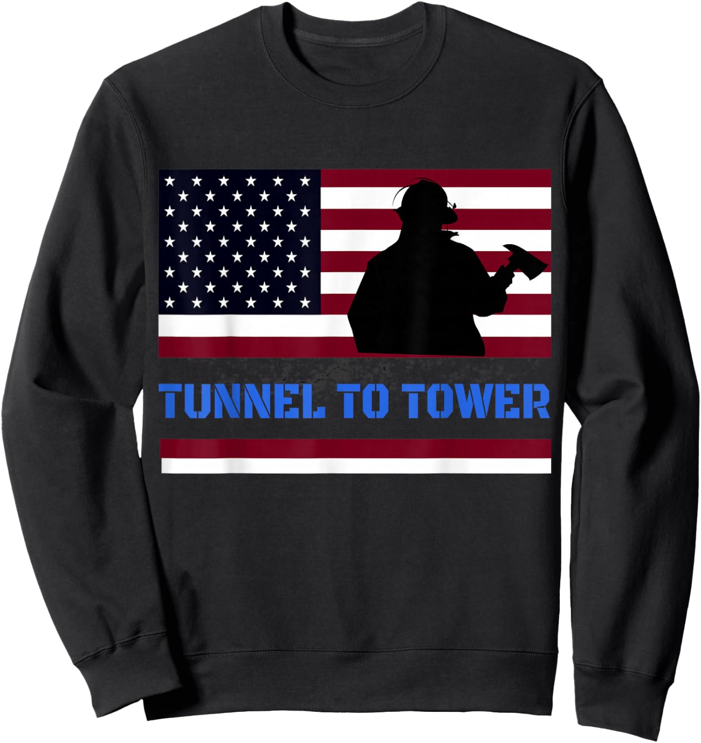 Rush Tunnel to Tower - Vintage Firefighter Gift Sweatshirt - Sweatshirt | Black