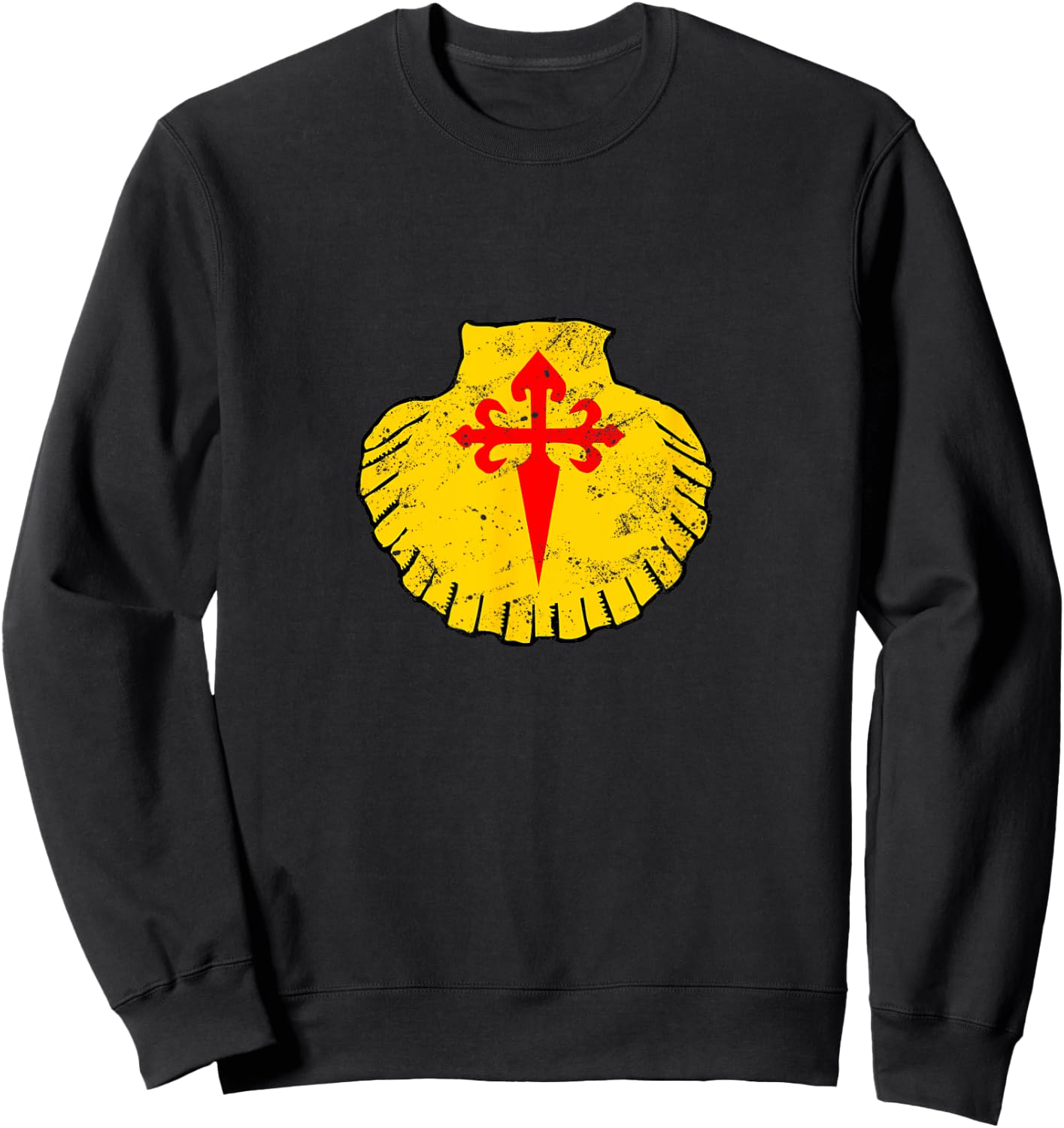 Camino de Santiago Compostela Gift Spain Shell Of St. James Sweatshirt - Sweatshirt | Black