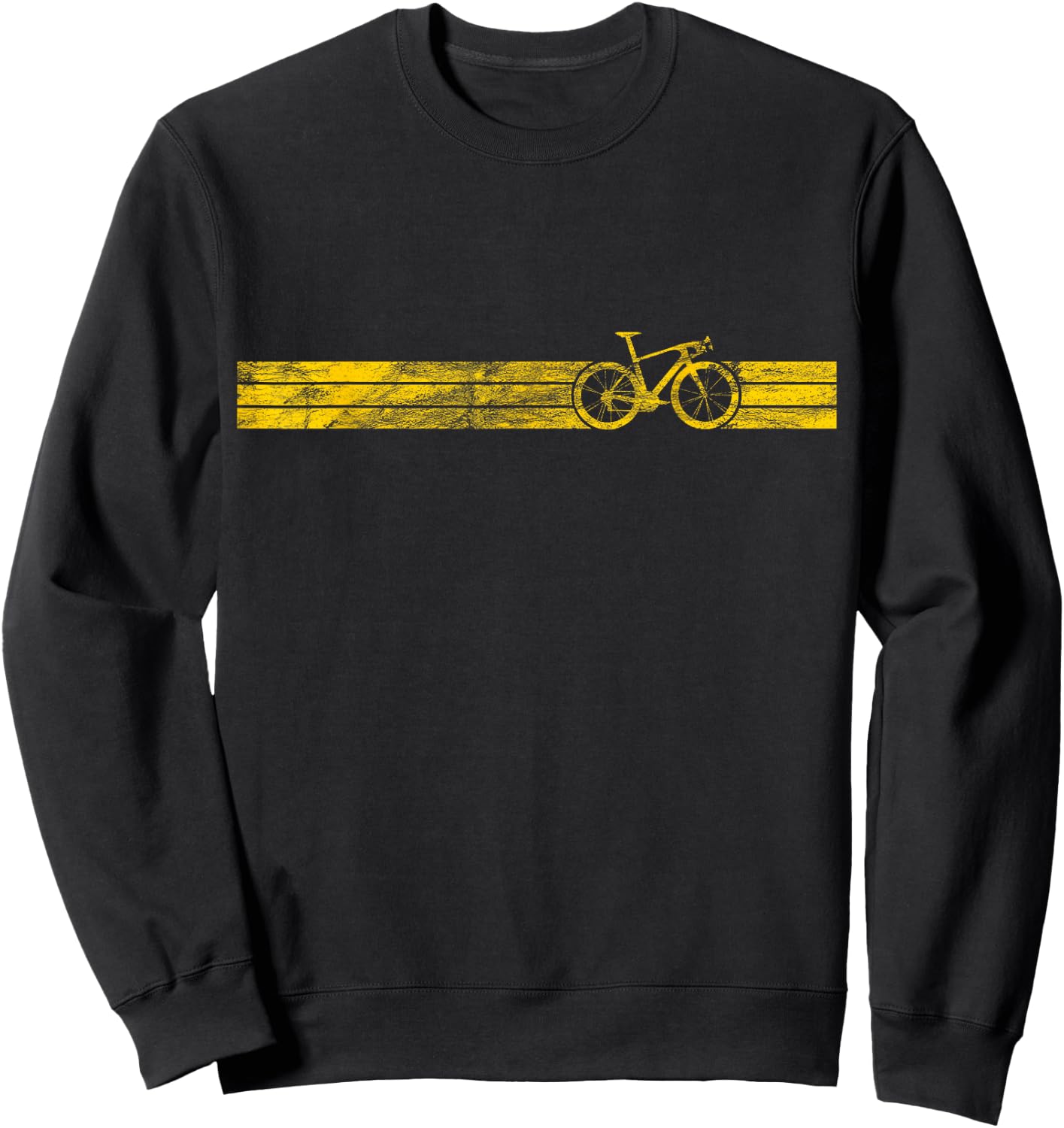 Yellow Winners Funny Racing Gift Cyclist Cycling Bike Sweatshirt - Sweatshirt | Black