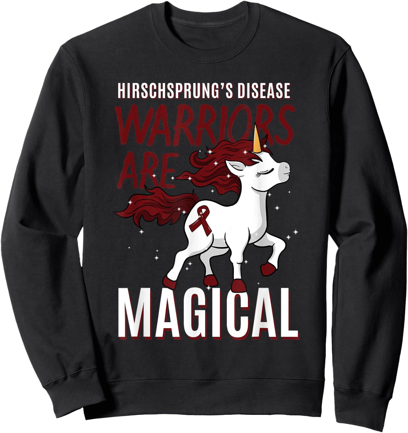Hirschsprung's Disease Unicorn Intestinal Disorder Gift Sweatshirt - Sweatshirt | Black