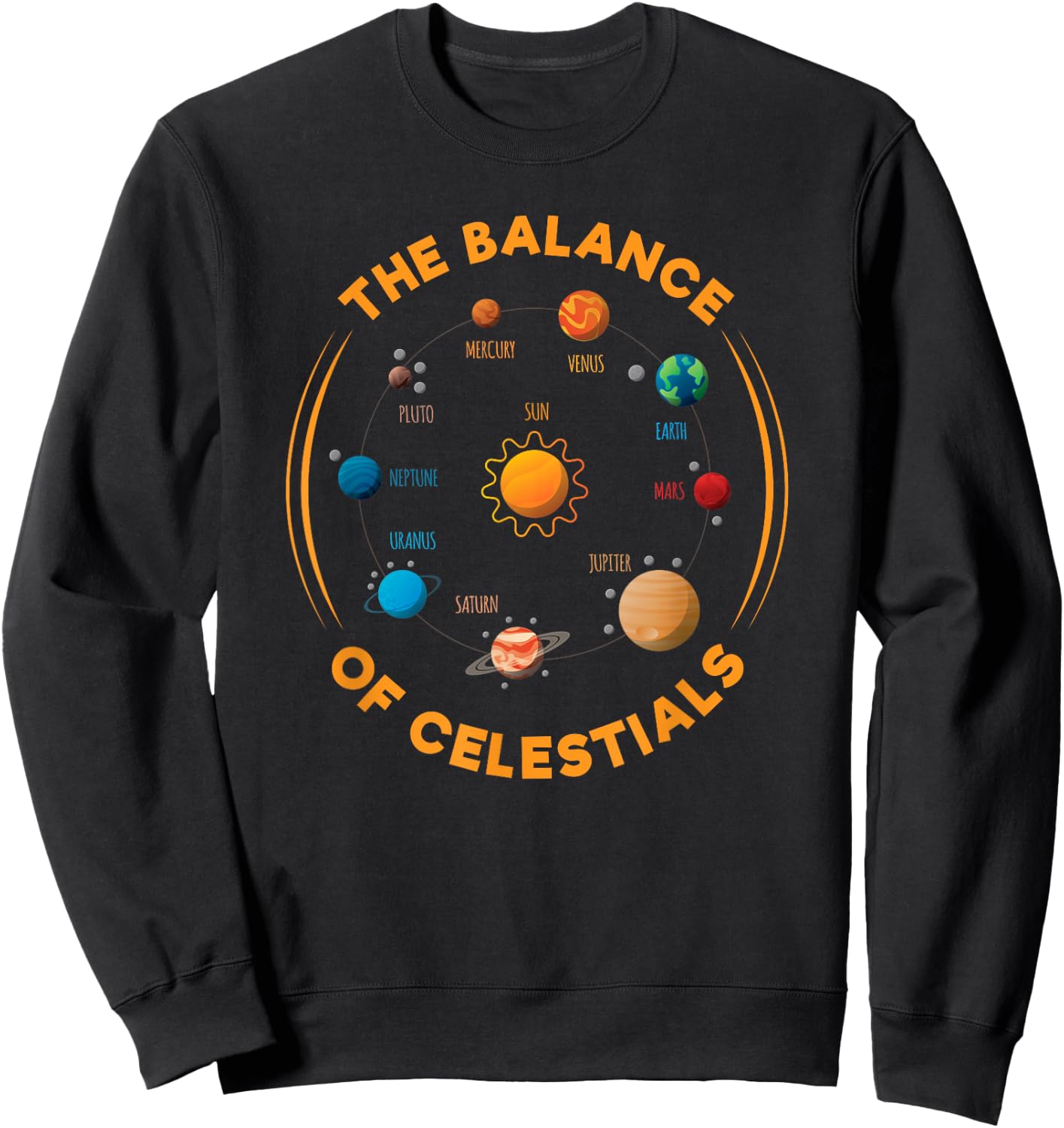 Solar System Astronaut Planets Spaceman Space Dwarf Sweatshirt - Sweatshirt | Black