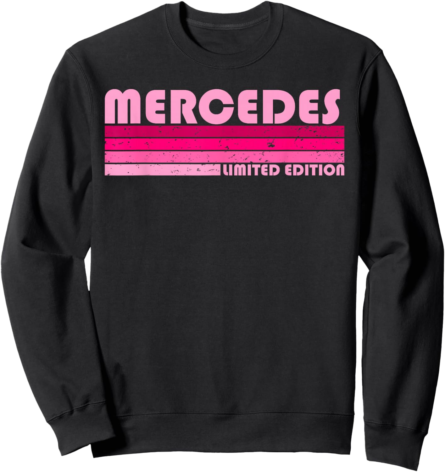 Mercedes Name Personalized Retro Vintage 80s 90s Birthday Sweatshirt - Sweatshirt | Black