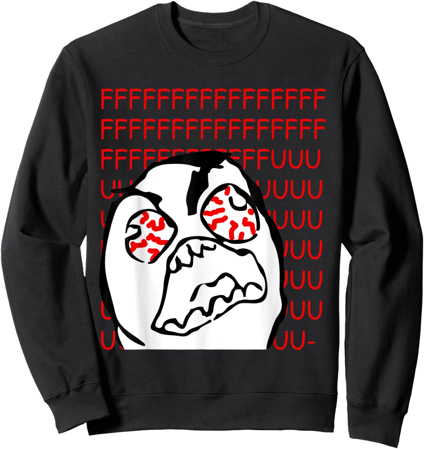 Angry Rage Guy Parody Meme Sweatshirt - Sweatshirt | Black