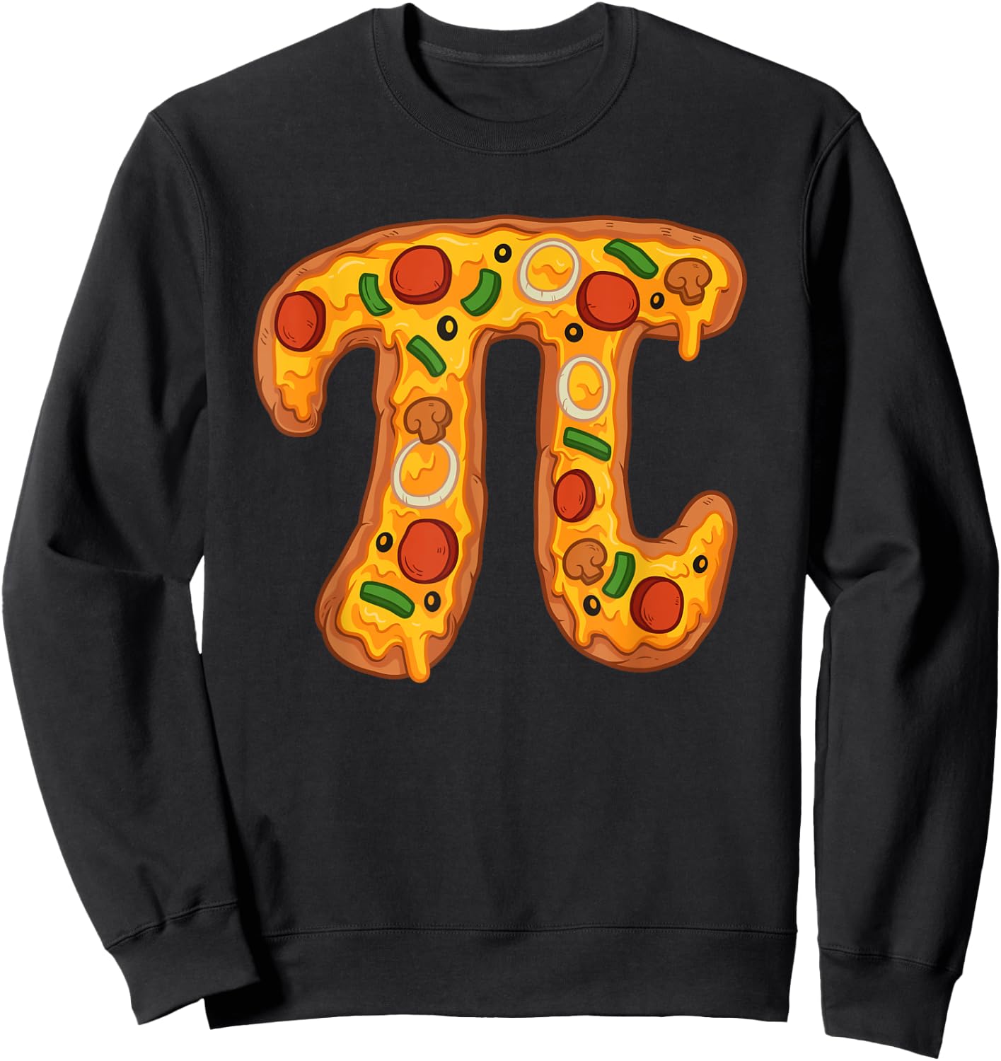 Funny Pi Day Pizza Pie Math Club Joke Sweatshirt - Sweatshirt | Black