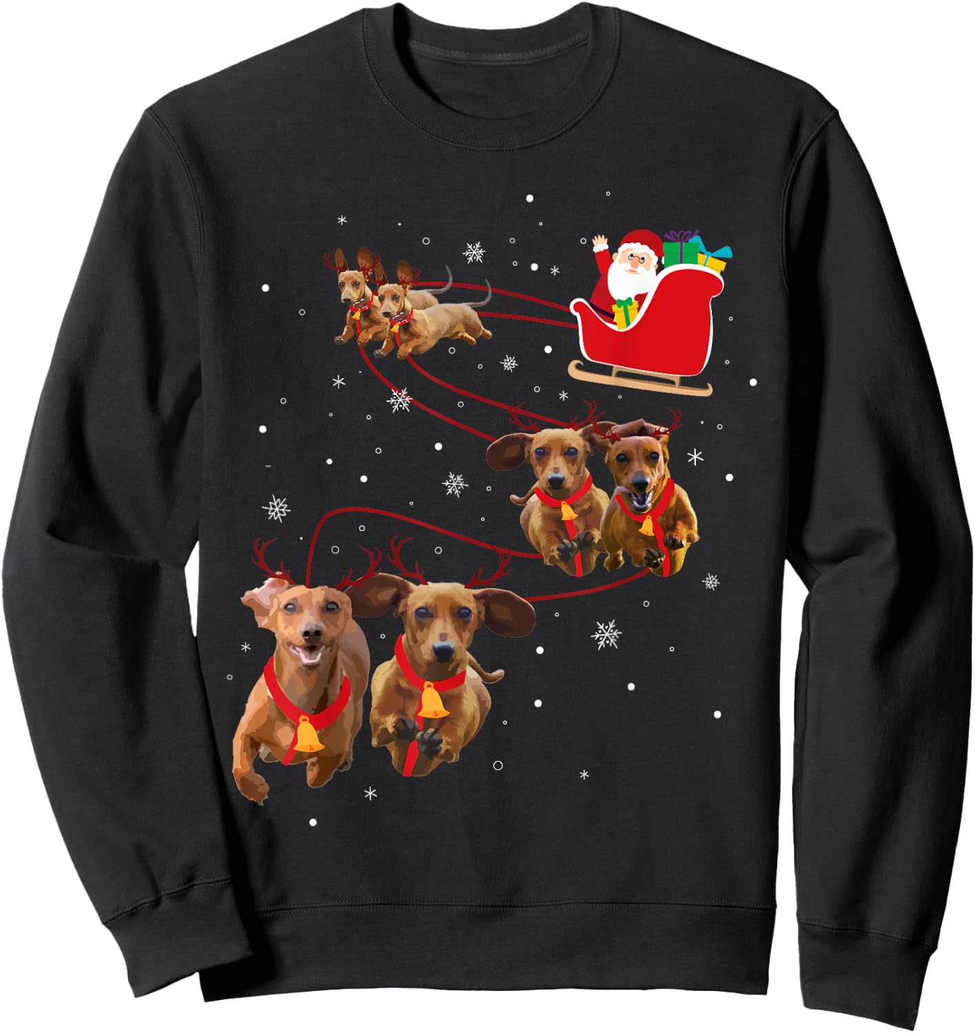 Dachshund Christmas Sweatshirt - Sweatshirt | Black