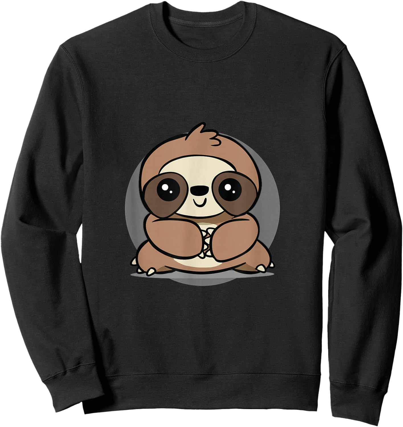 Adorable Chibi Kawaii Baby Sloth Lover Sweatshirt - Sweatshirt | Black
