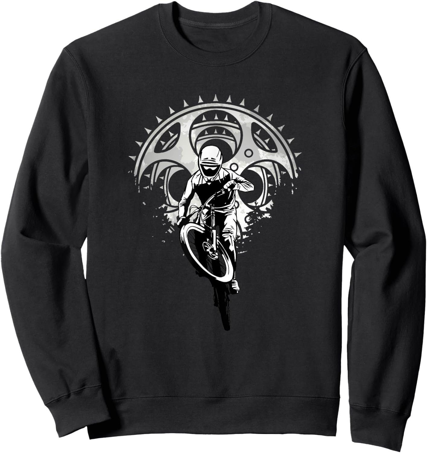 Downhill Biker Graphics - Mountain Bike & Mountain Biker Sweatshirt - Sweatshirt | Black