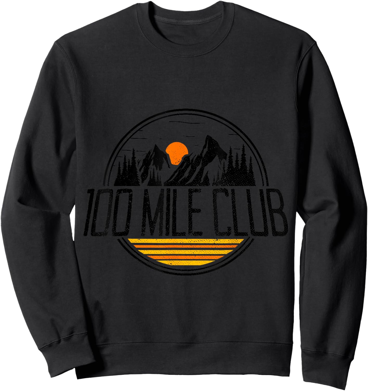 100 Mile Club Run Adventure Fell Ultra Run Trail Running Sweatshirt - Sweatshirt | Black