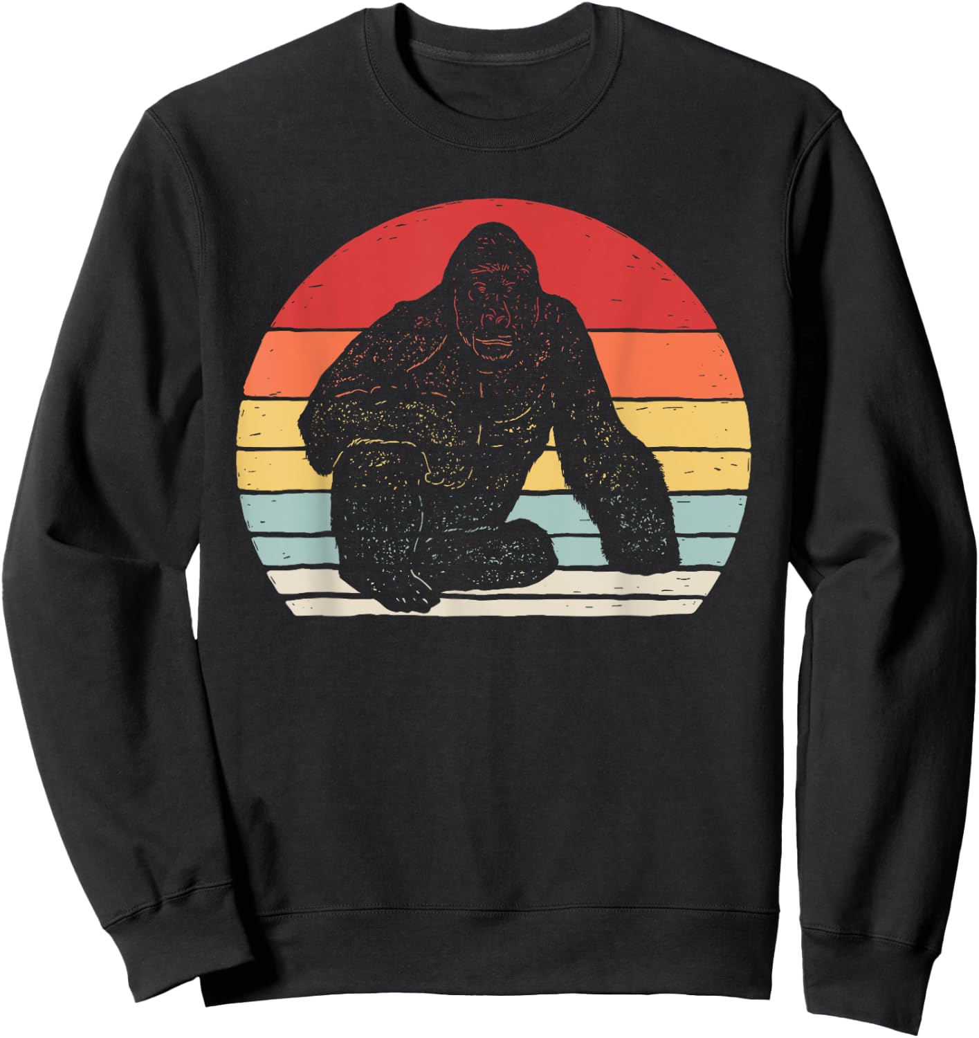 Vintage Retro Gorilla Sweatshirt - Sweatshirt | Black