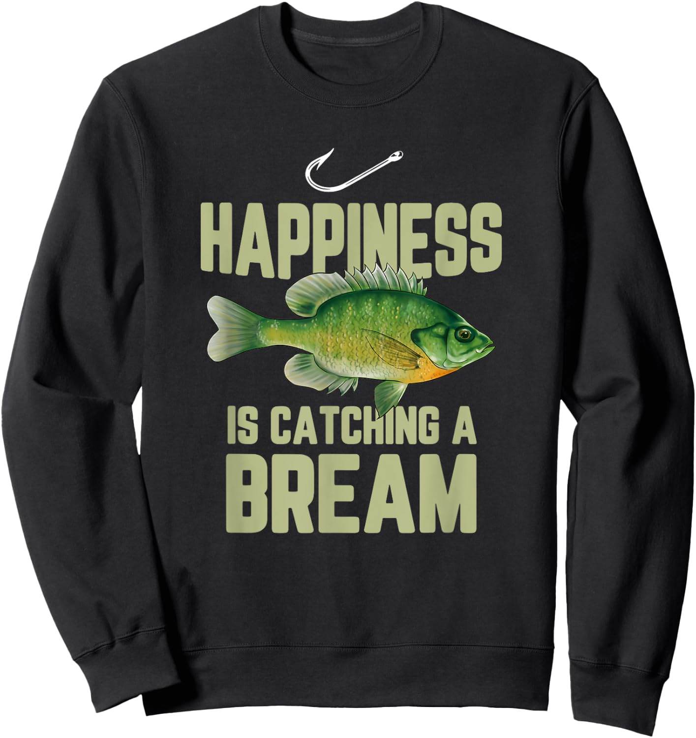 Funny Bream Fishing Pan Fish Sunfish Freshwater Angler Gift Sweatshirt - Sweatshirt | Black