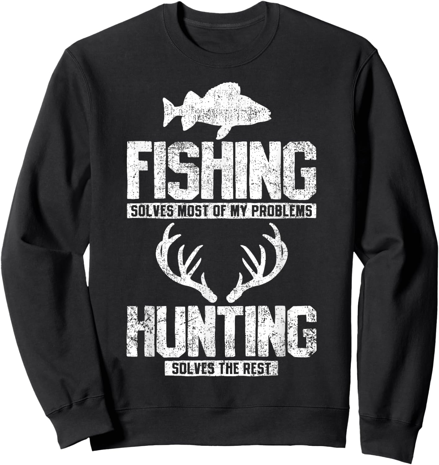 Fishing Hunting Sweatshirt - Sweatshirt | Black