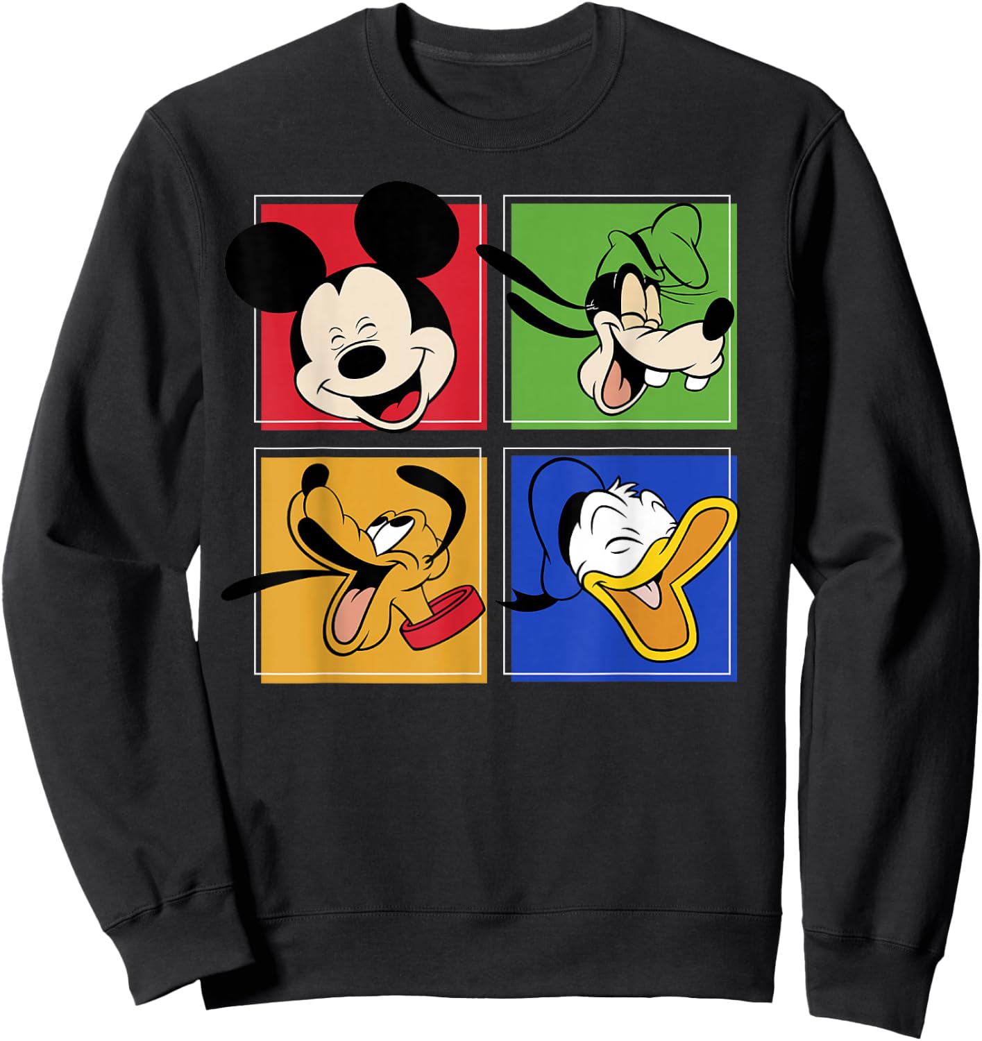 Disney Mickey And Friends Group Shot Box Up Sweatshirt - Sweatshirt | Black