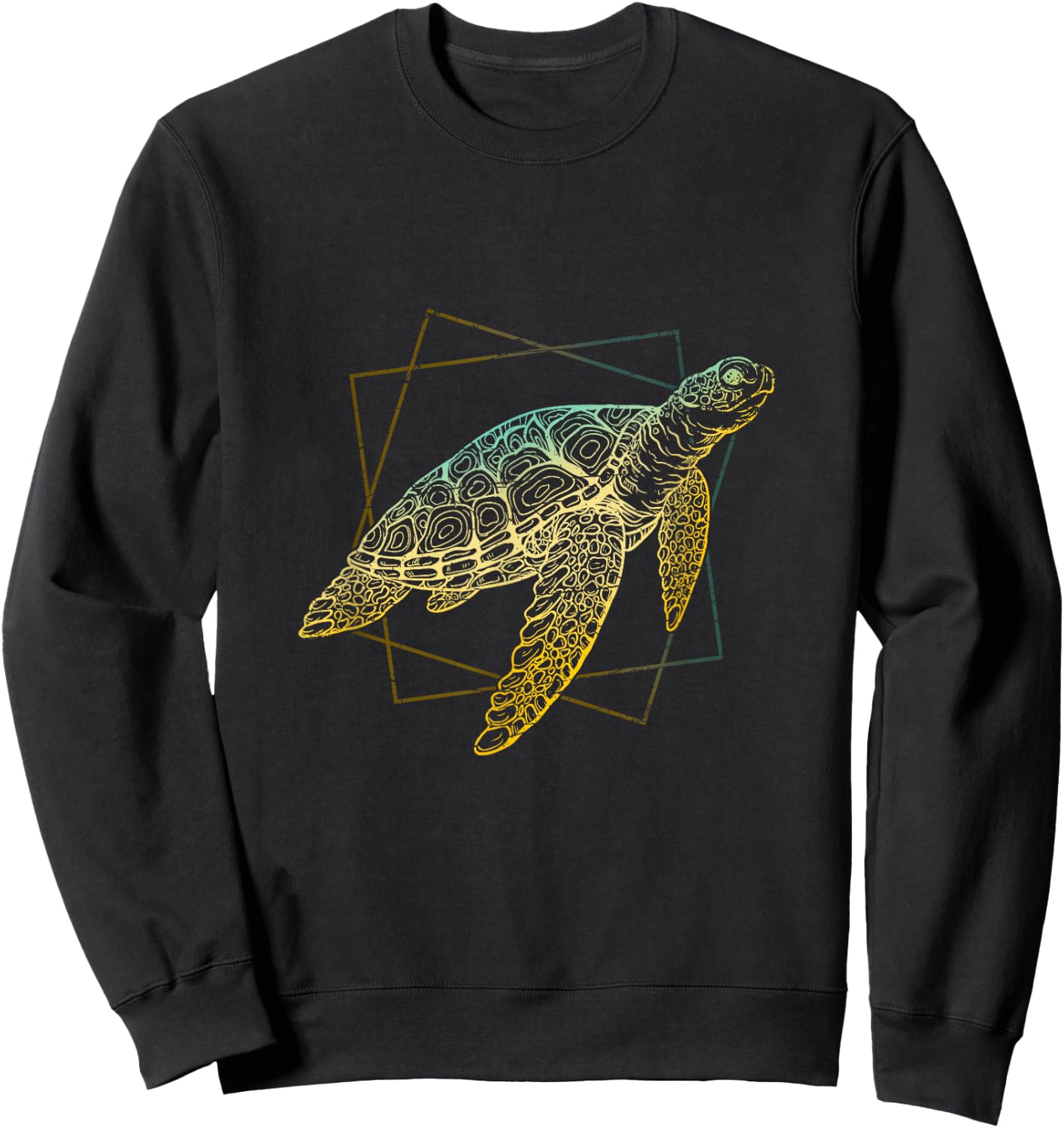 Ocean Animal Sea Creature Turtle Sweatshirt - Sweatshirt | Black