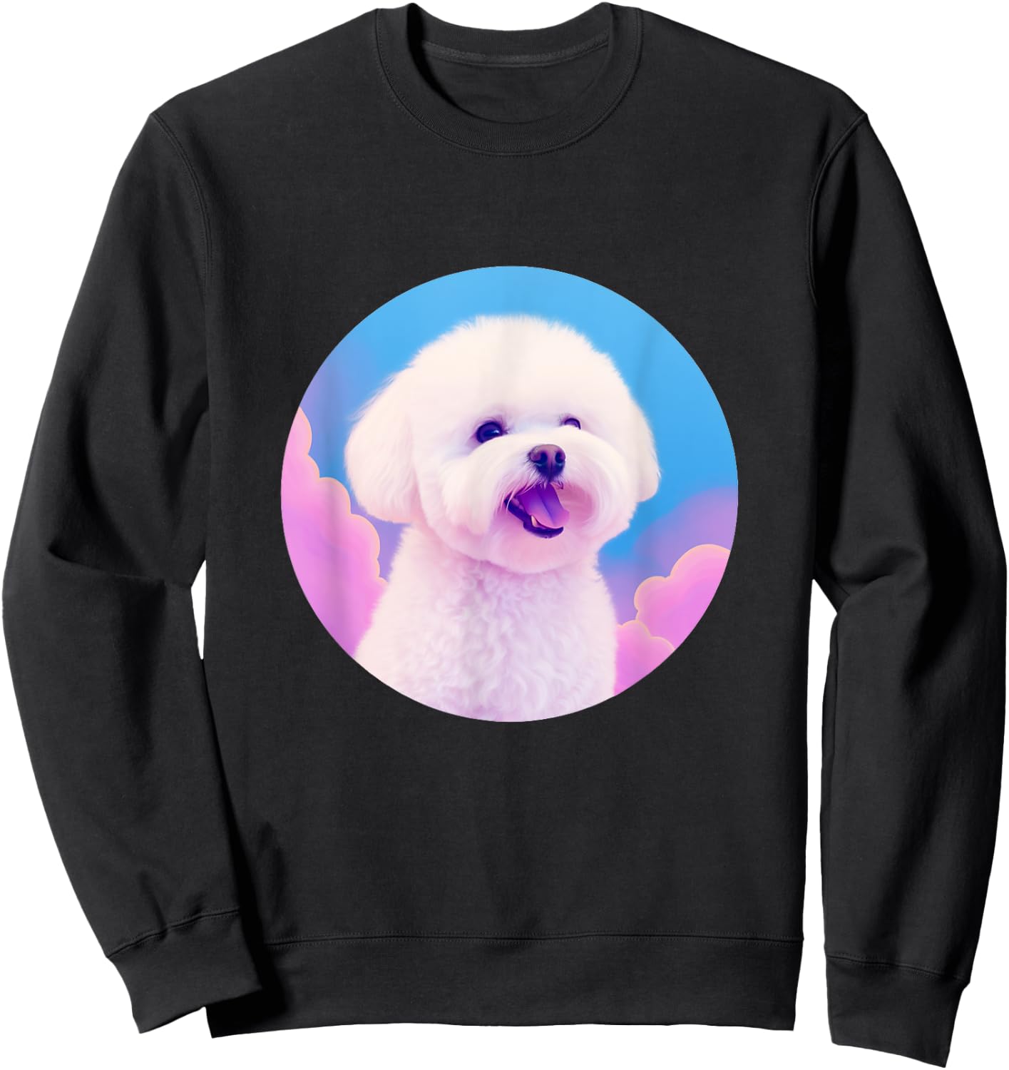 Pastel Bichon Frise Dog For Bichon Frise Dog Lovers Women Kids Sweatshirt - Sweatshirt | Black
