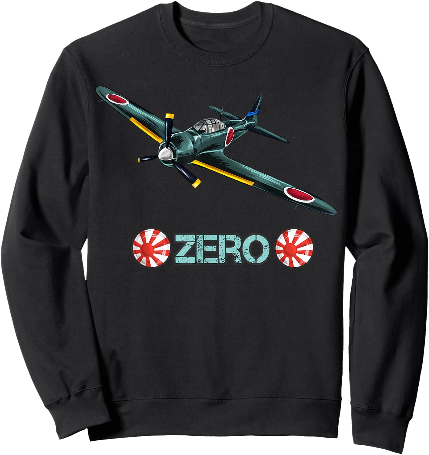 World War 2 Japanese Fighter Plane Zero Sweatshirt - Sweatshirt | Black