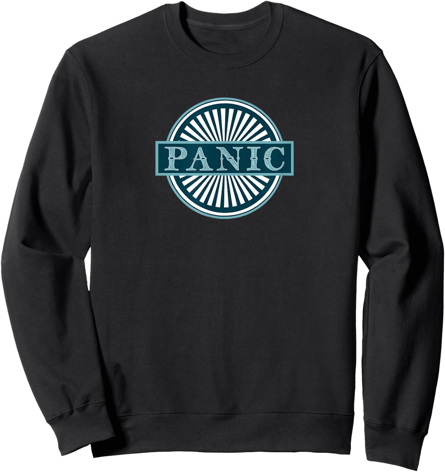 Panic Retro Vintage Style Jam Music Design Sweatshirt - Sweatshirt | Black
