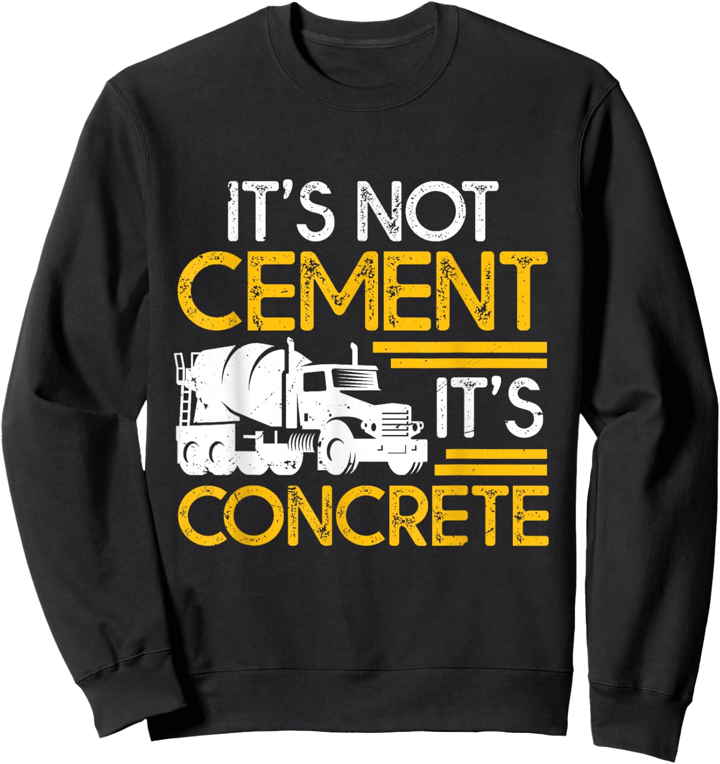SHIRTSIDE Concrete Men's & Women's Black Concrete Pump Operator , Classic Fit, Short Sleeve, Small, Round Neck, Modern Concrete Design, All Seasons Sweatshirt - Sweatshirt | Black