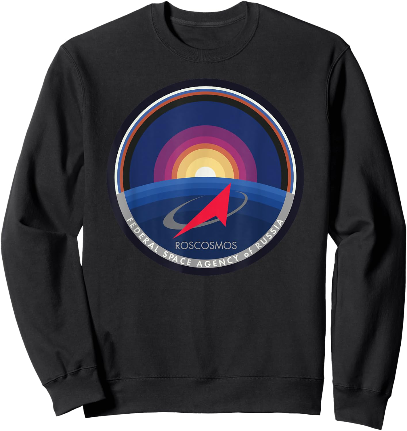Roskosmos Russia Sputnik Space Russian Authority Sweatshirt - Sweatshirt | Black