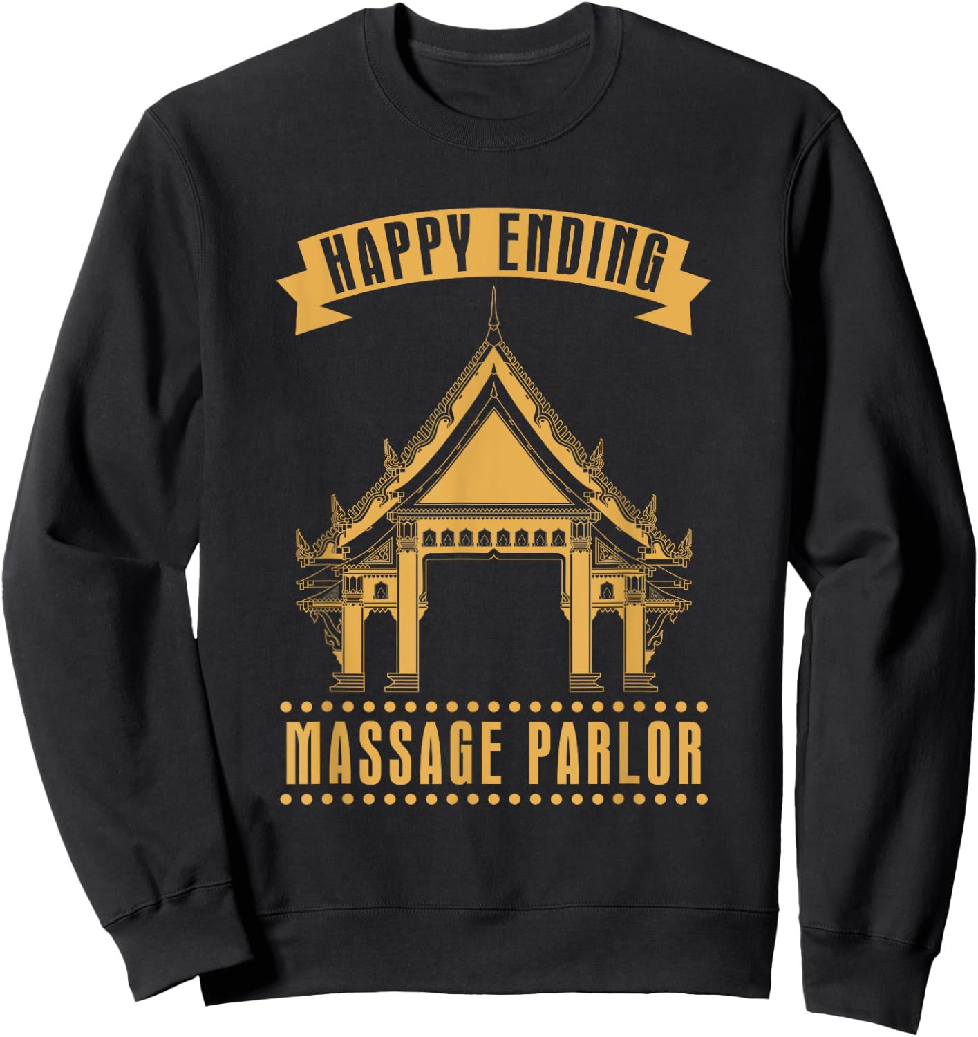 Funny Happy Ending Ladyboy Travel Gift Thailand Sweatshirt - Sweatshirt | Black