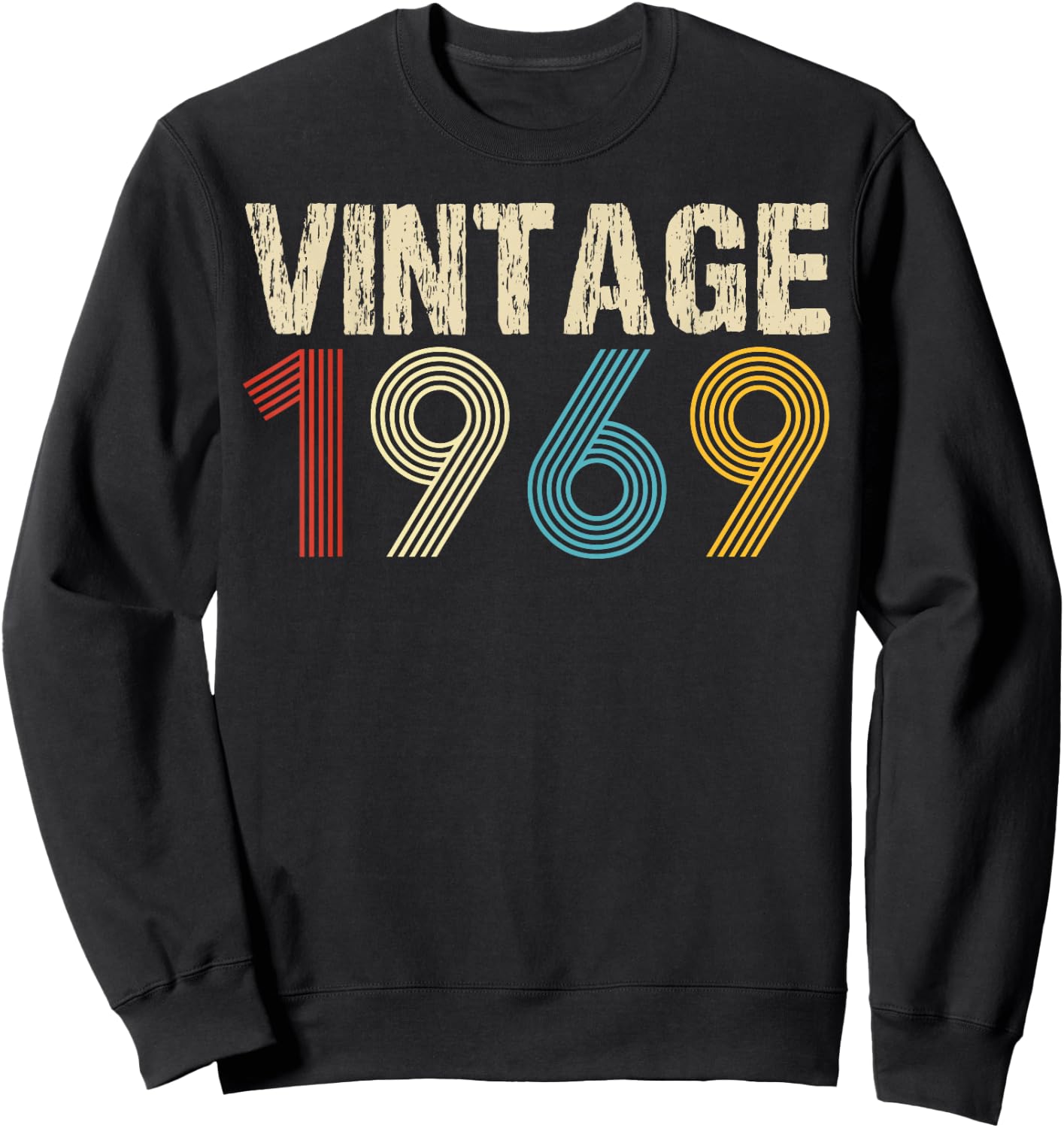Vintage 1969 55th Birthday 55 Year Old Women Sweatshirt - Sweatshirt | Black