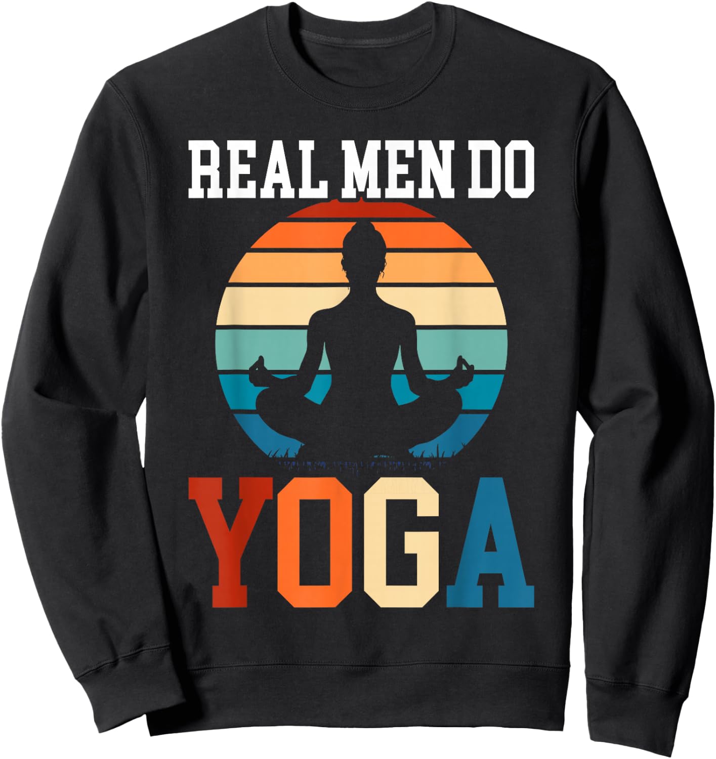 Funny Yoga Design Boys Yoga Pose Meditation Lovers Sweatshirt - Sweatshirt | Black
