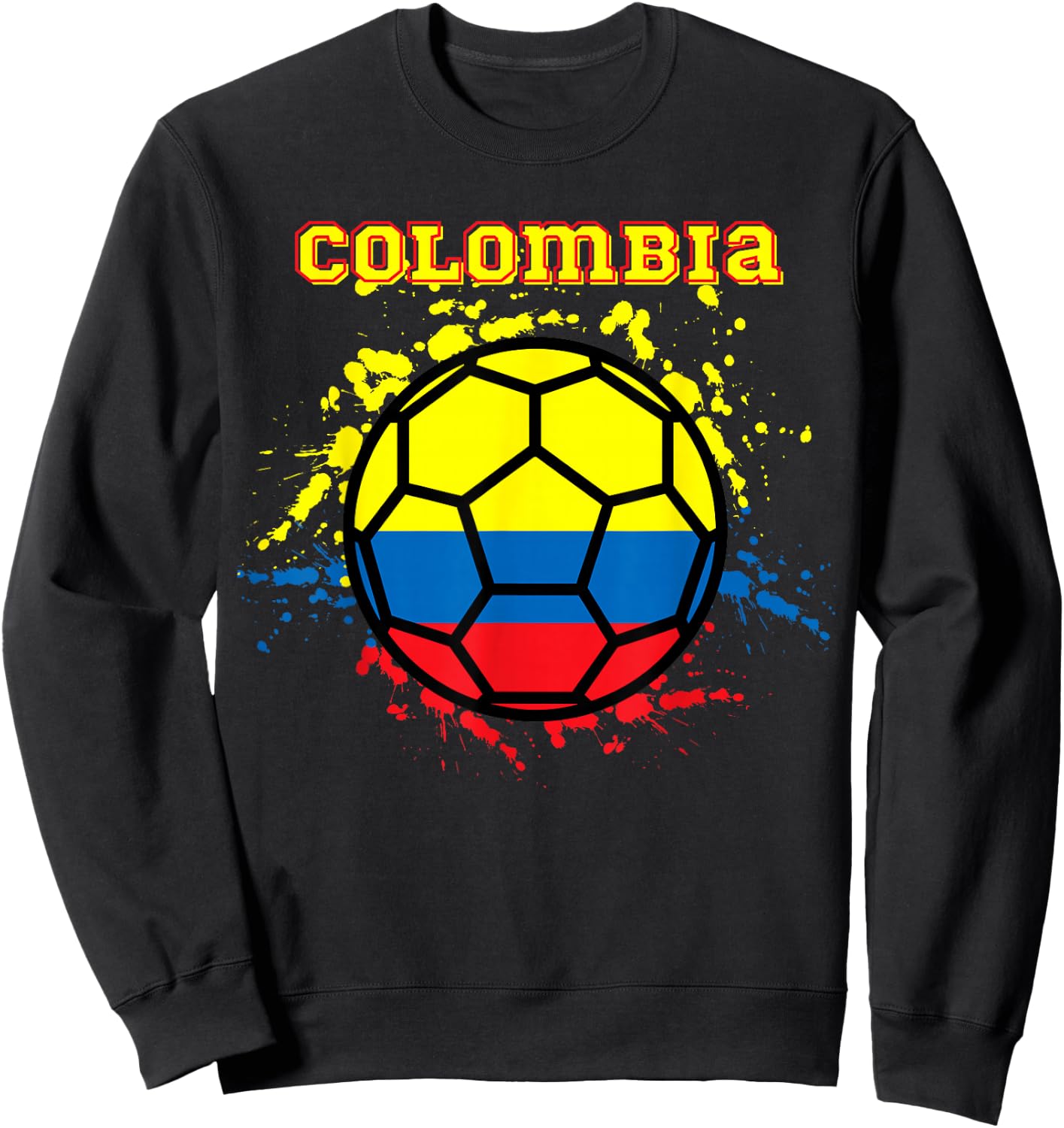 Colombia Soccer Colombian Flag Futbol Fan Jersey Sweatshirt - Sweatshirt | Black