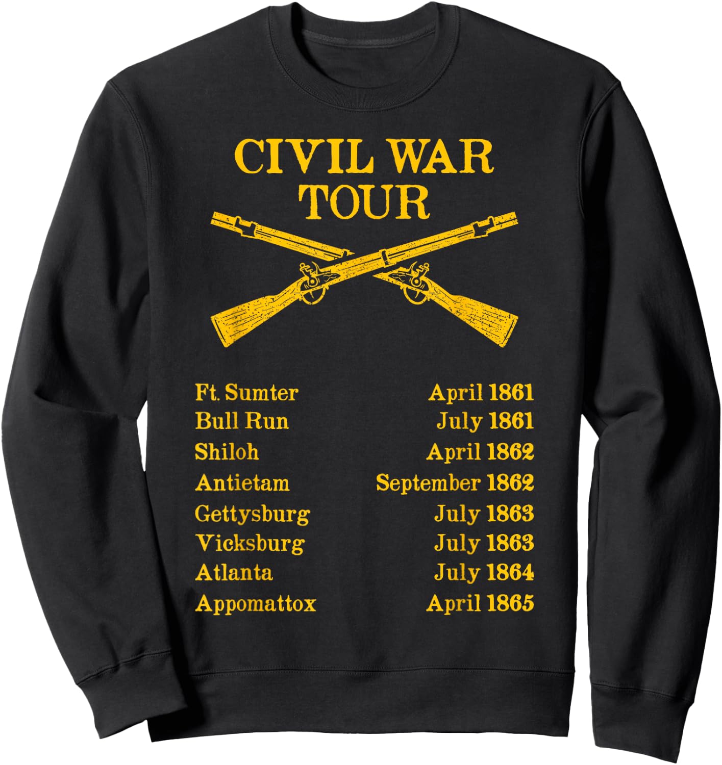 Civil war tour - civil war reenactment Sweatshirt - Sweatshirt | Black