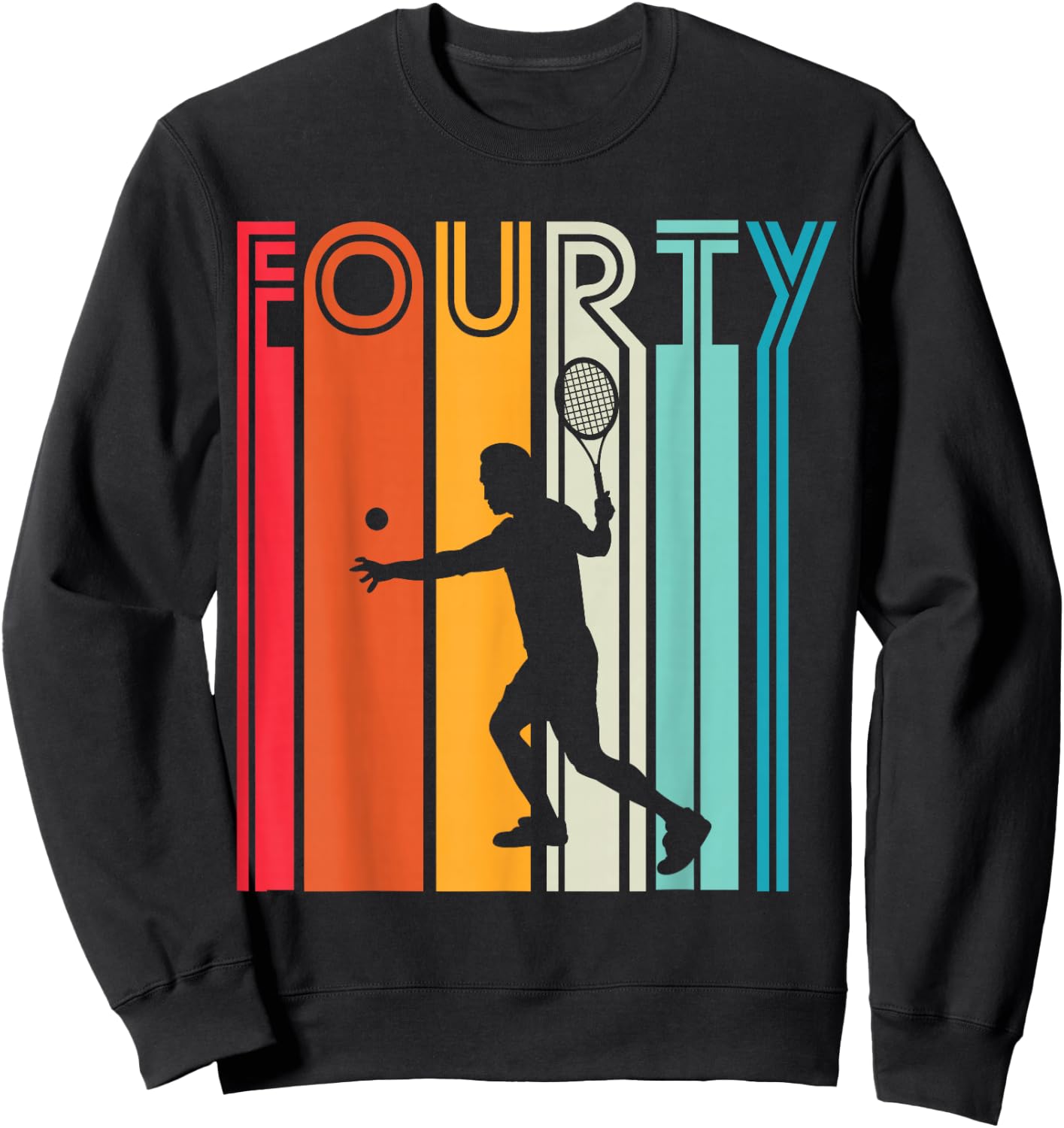 40. Birthday Gift Tennis Sport Retro Tennis Player Sweatshirt - Sweatshirt | Black